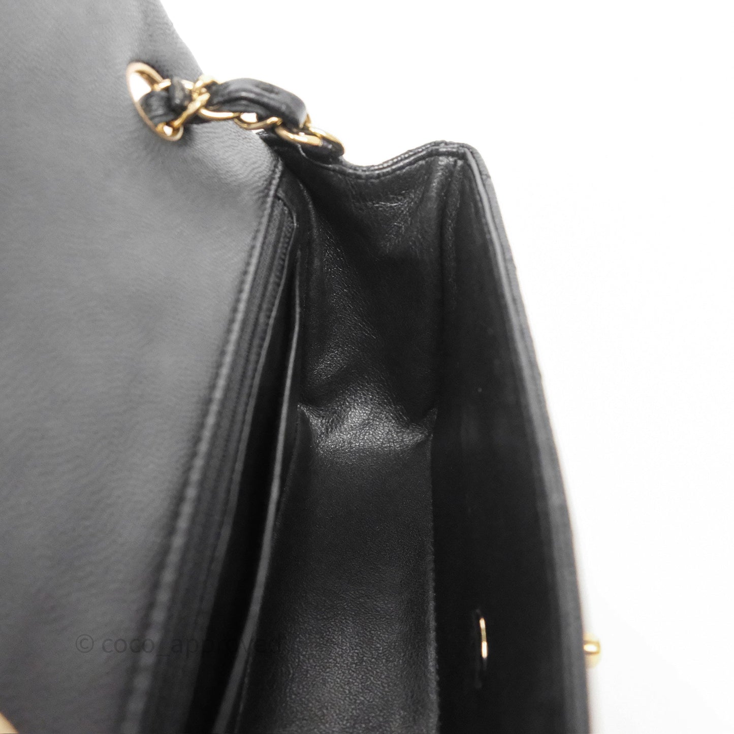 Chanel Mini Rectangular Quilted Black Caviar Gold Hardware