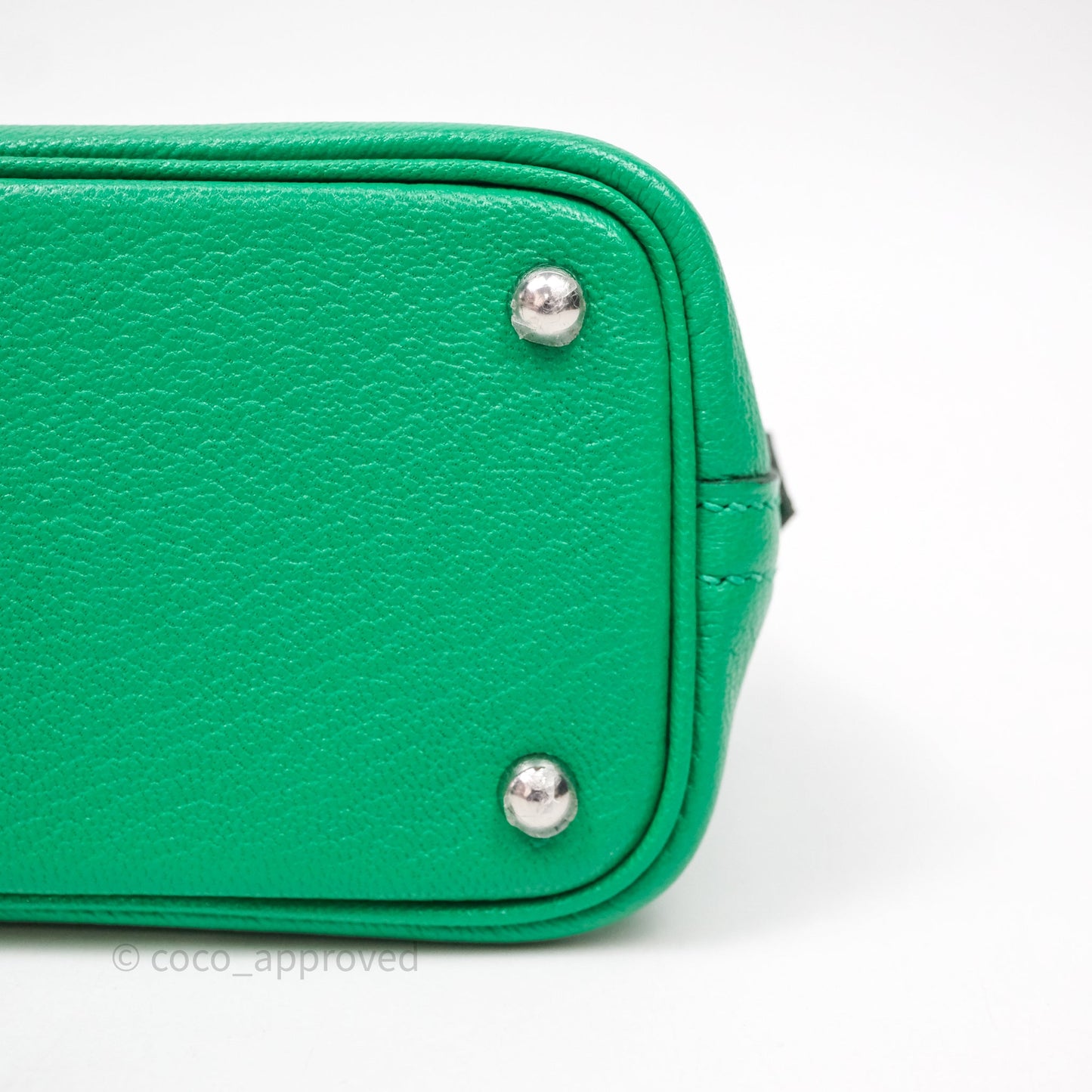 Hermès Bolide Mini 1923 Menthe 6W Chèvre Mysore Palladium Hardware