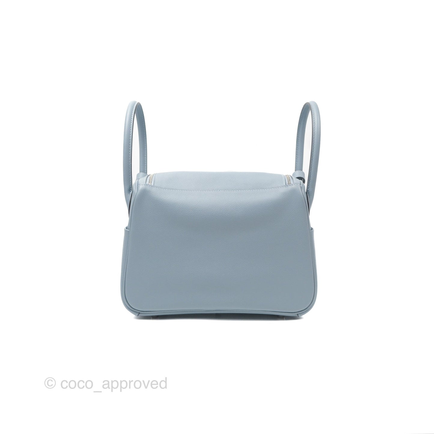 Hermès Lindy 26 Blue Lin Evercolor Palladium Hardware