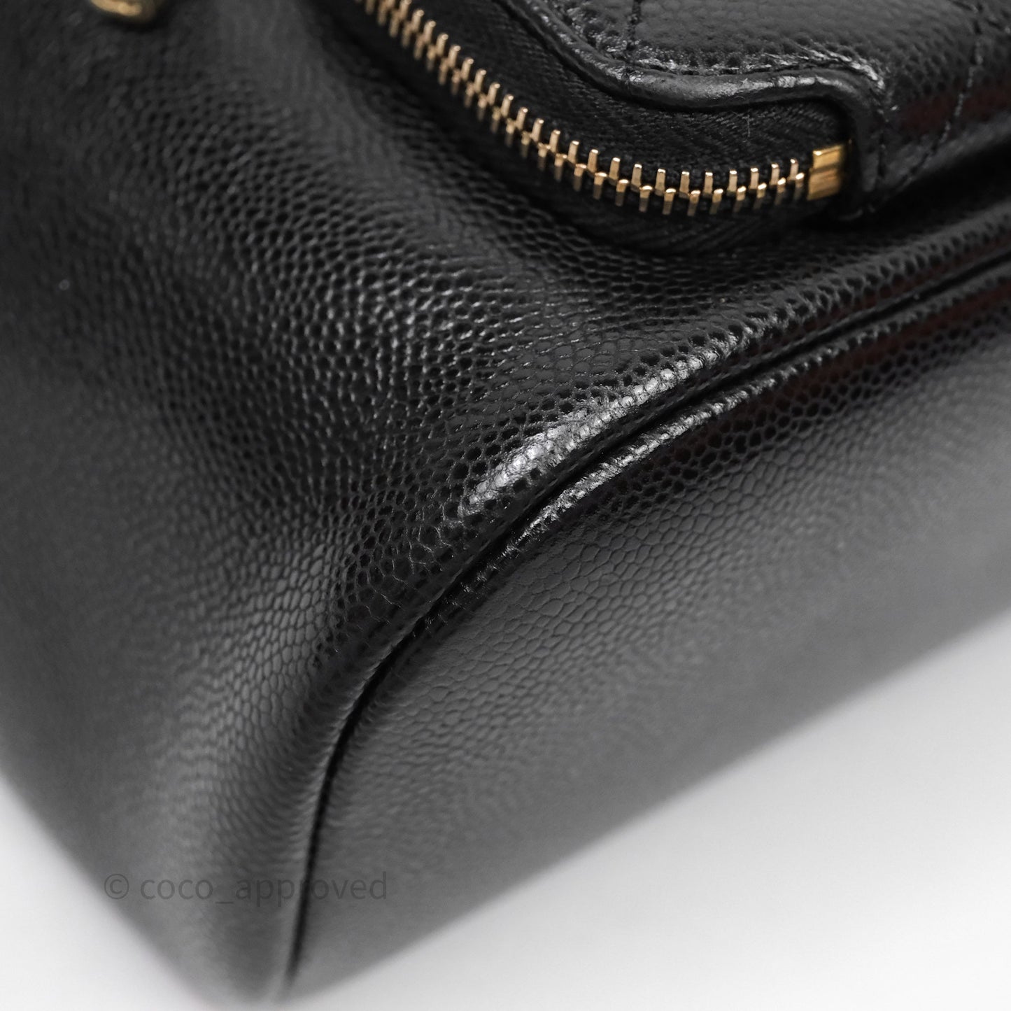 Chanel Business Affinity Drawstring Bucket Bag Black Caviar Gold Hardware