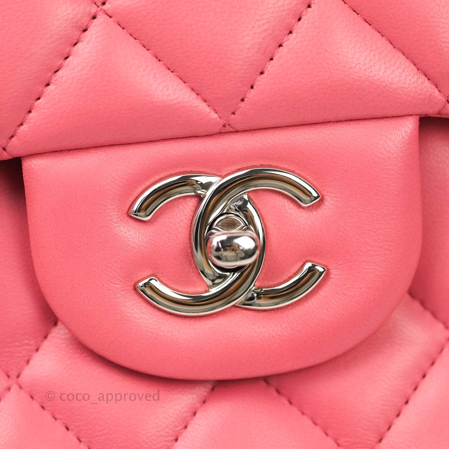 Chanel Jumbo Double Flap Pink Lambskin Silver Hardware⁣⁣