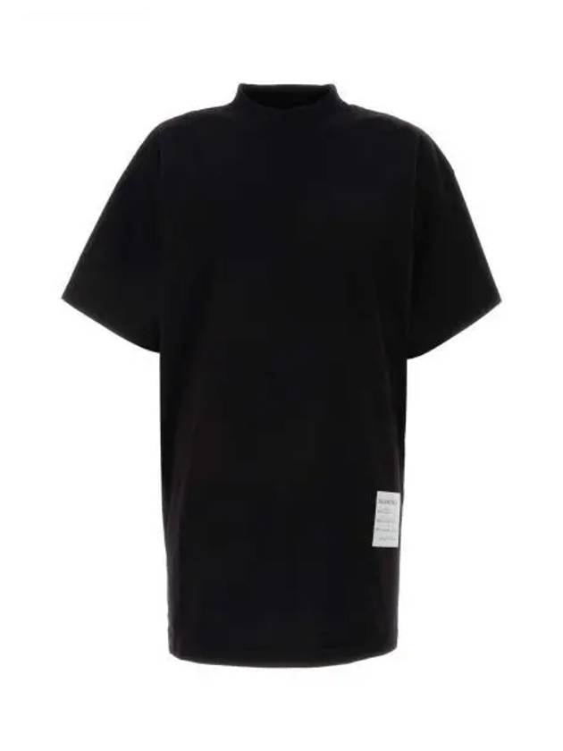 Luxury Balenciaga Sample Sticker Oversized Short Sleeve T-Shirt Black