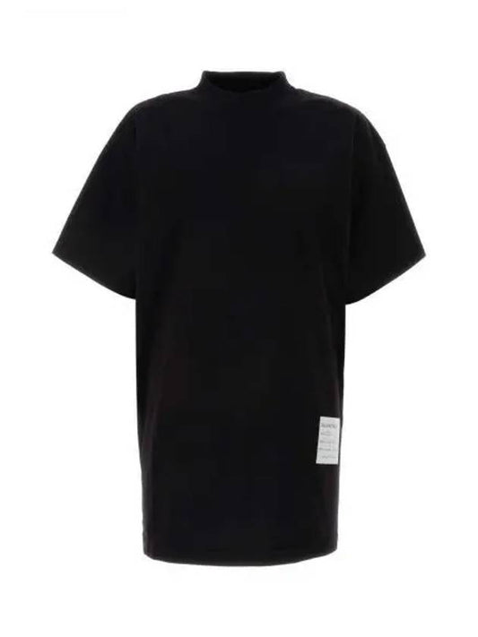 Luxury Balenciaga Sample Sticker Oversized Short Sleeve T-Shirt Black