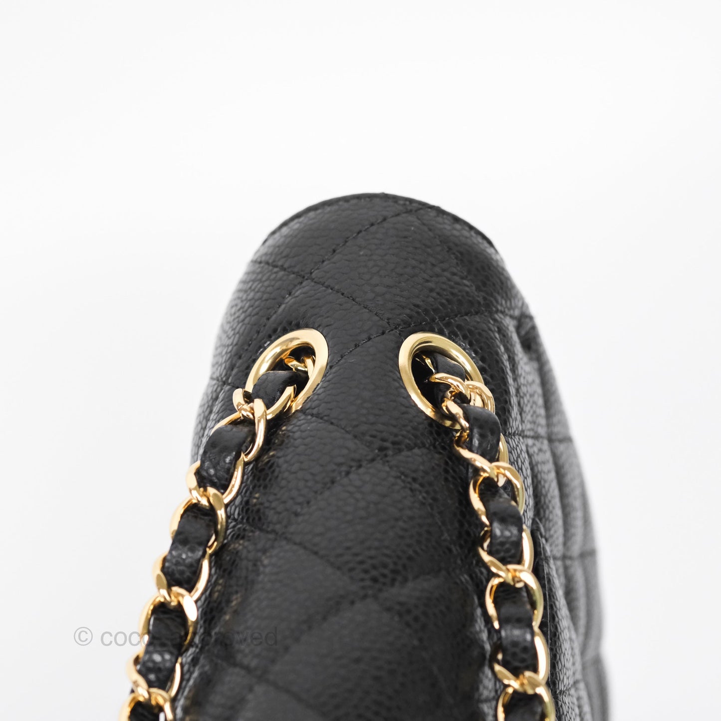 Chanel Classic M/L Medium Flap Quilted Black Caviar Gold Hardware
