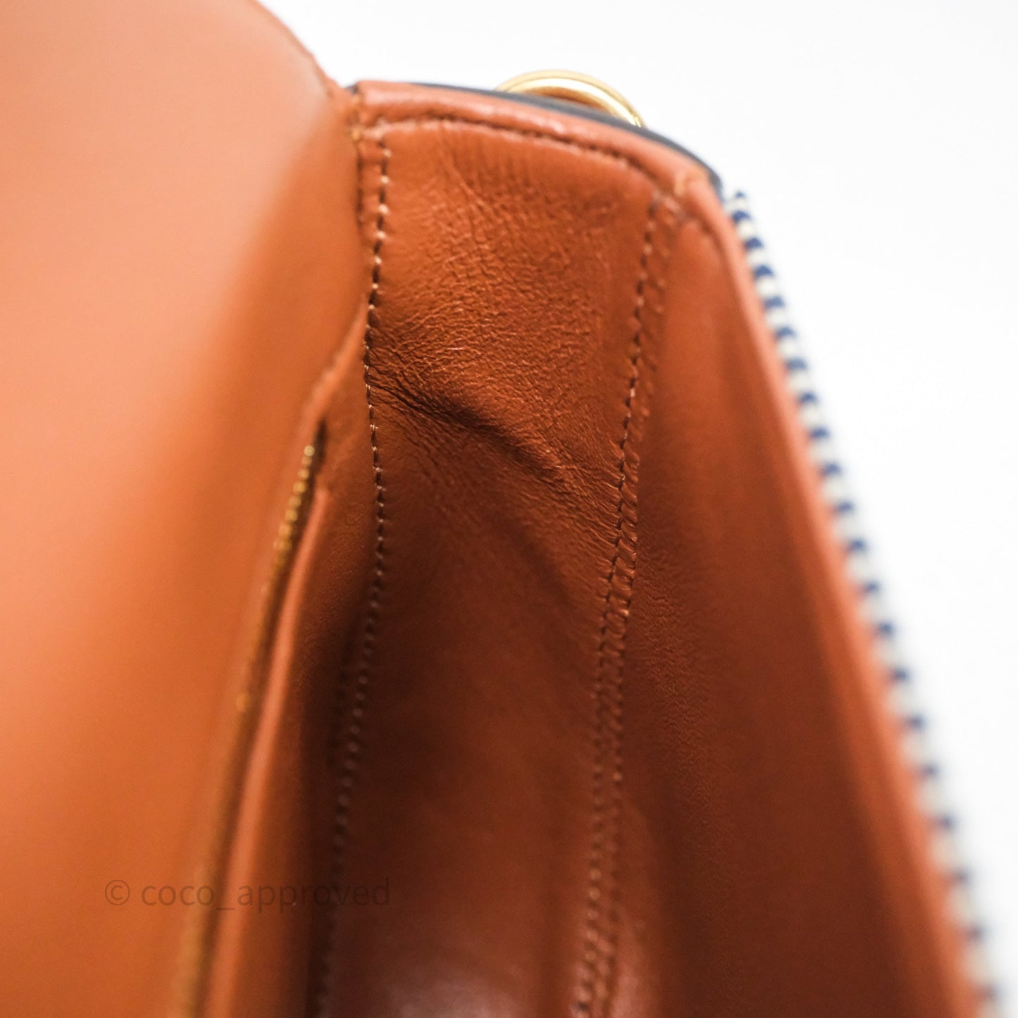Celine Medium Chain Maillon Triomphe Canvas Tan Calfskin