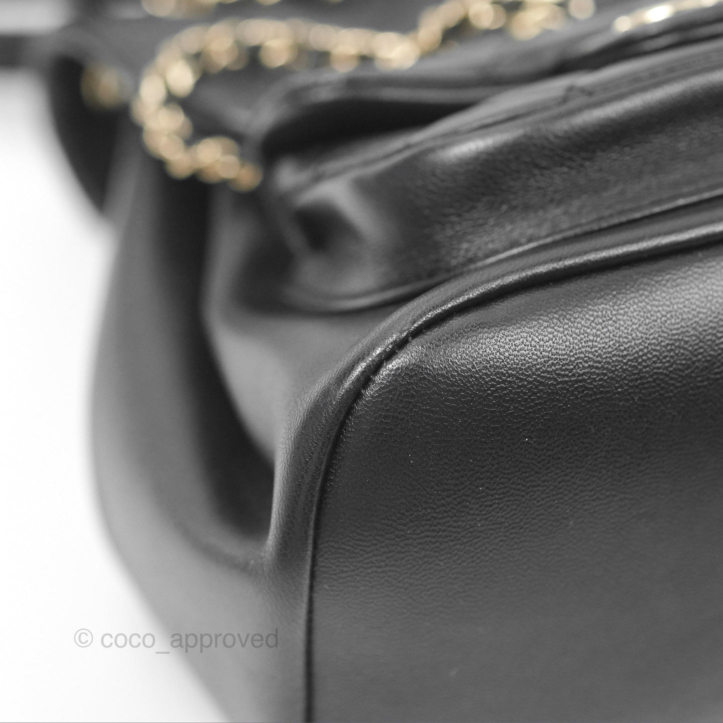 Chanel Quilted Small Duma Drawstring Backpack Black Calfskin Gold Hardware
