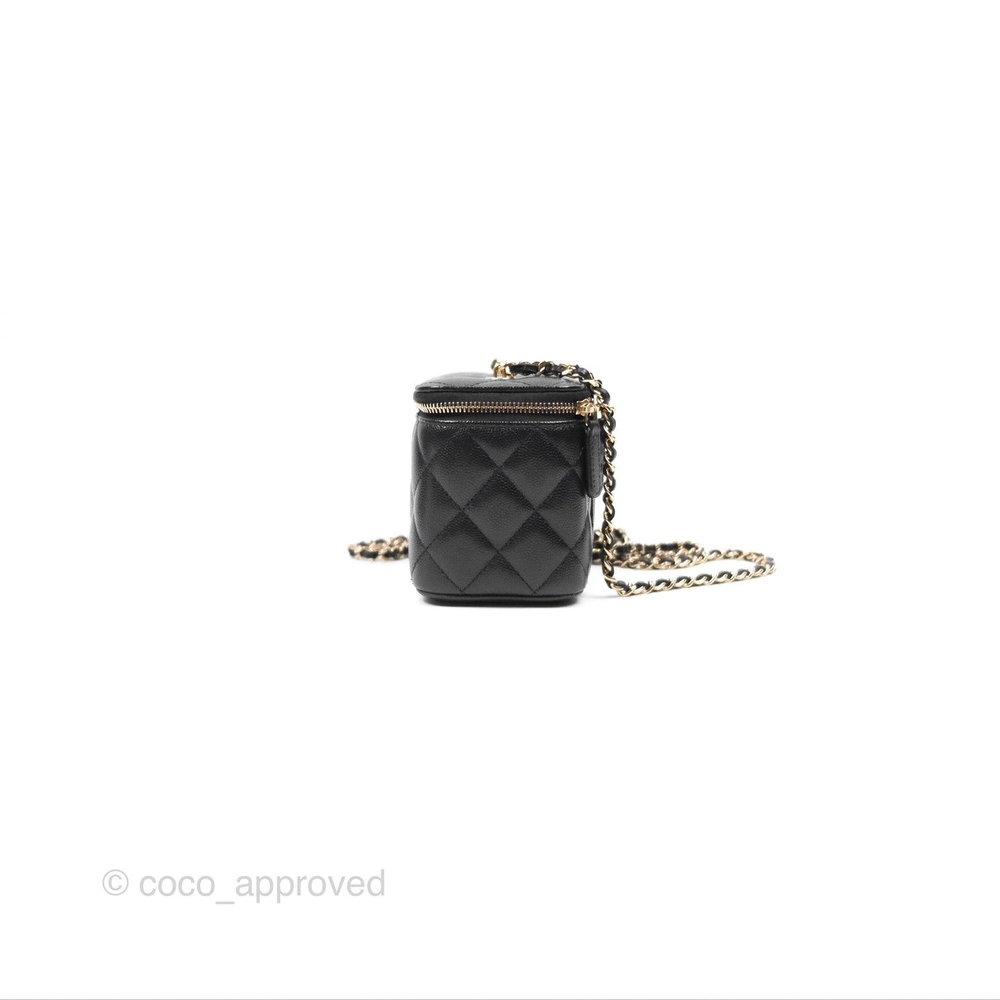 Chanel Vanity Rectangular Black Caviar Gold Hardware