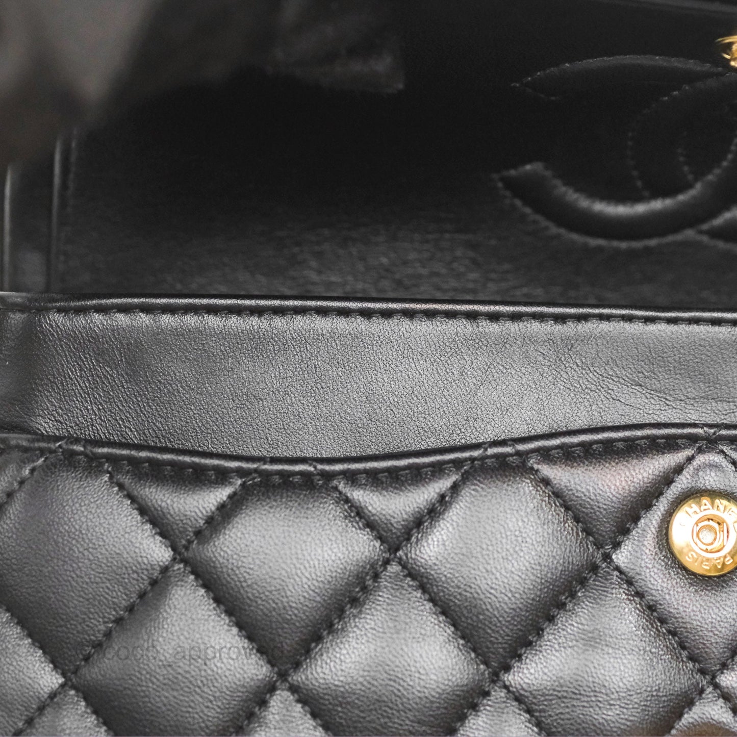 Chanel Small Classic Quilted Flap Black Lambskin Rose Gold Hardware