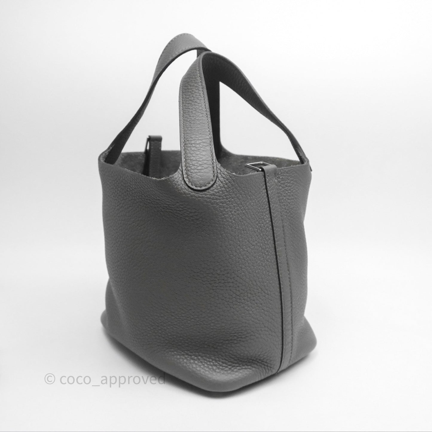 Hermès Picotin 18 Etain 8F Clemence Palladium Hardware