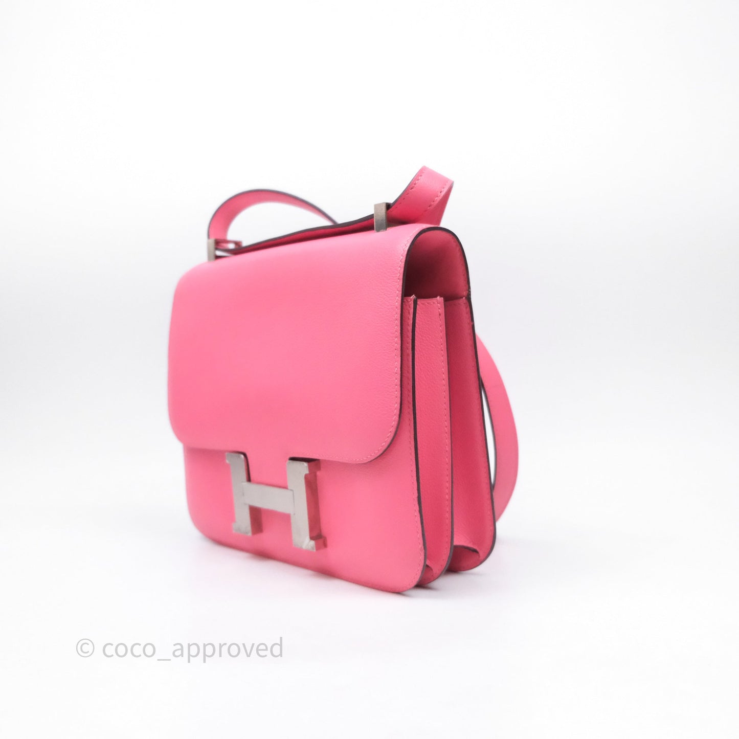 Hermès Constance 24 Rose Azalee 8W Epsom Palladium Hardware