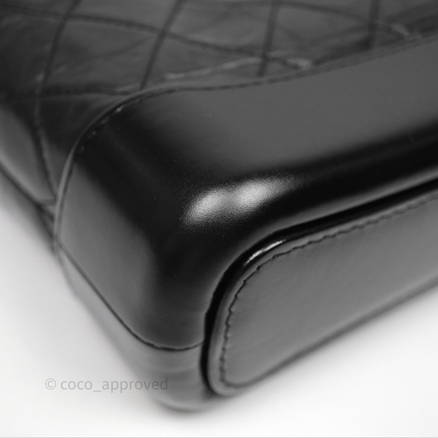 Chanel Small Gabrielle Hobo Quilted Black Aged Calfskin