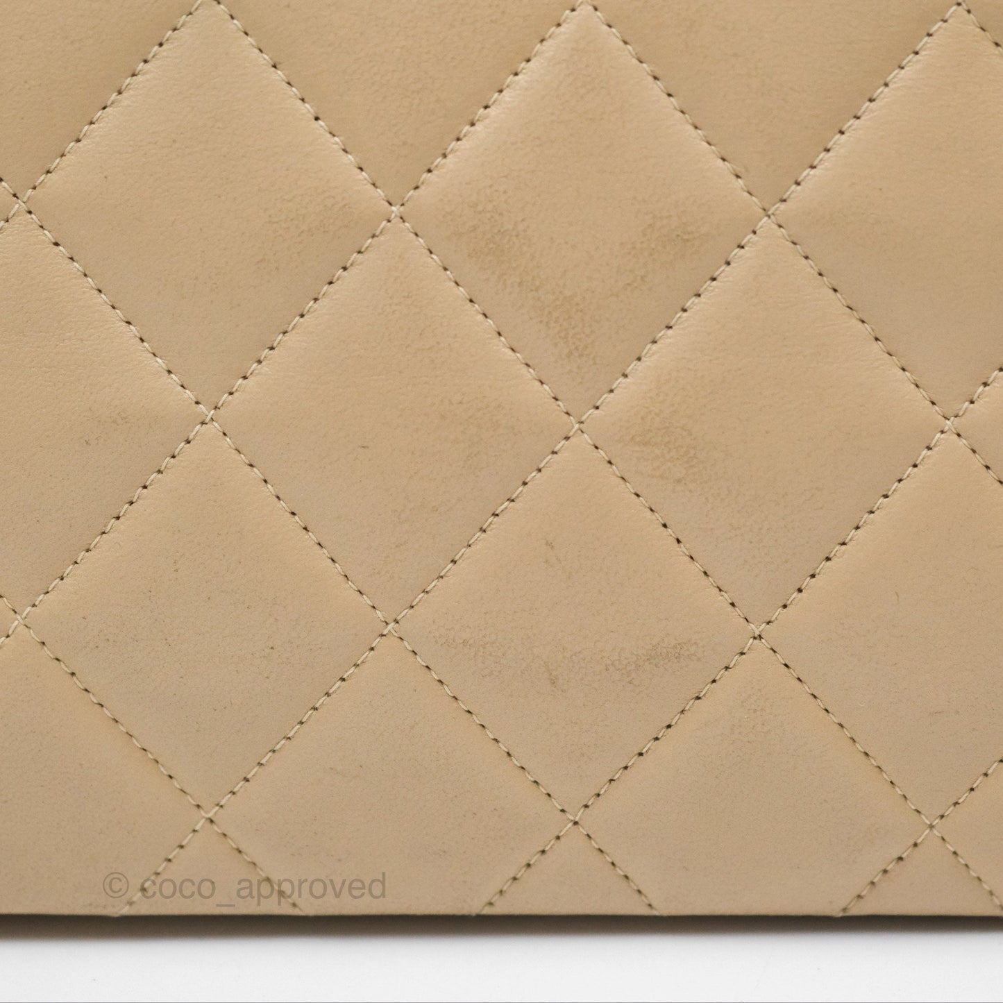 Chanel Vintage Small Quilted Classic Diana Flap Bag Beige Lambskin 24K Gold Hardware
