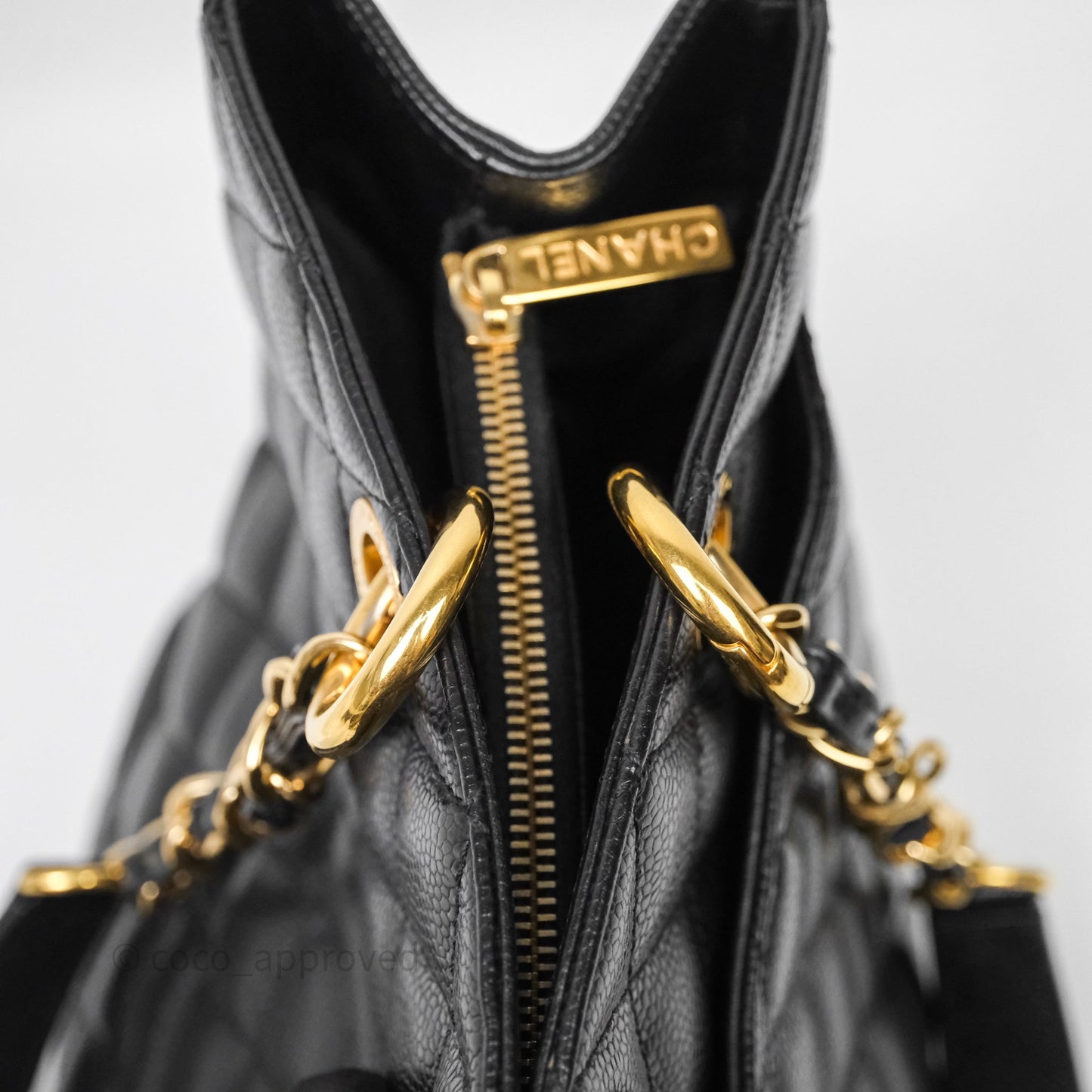 Chanel GST Black Caviar Gold Hardware