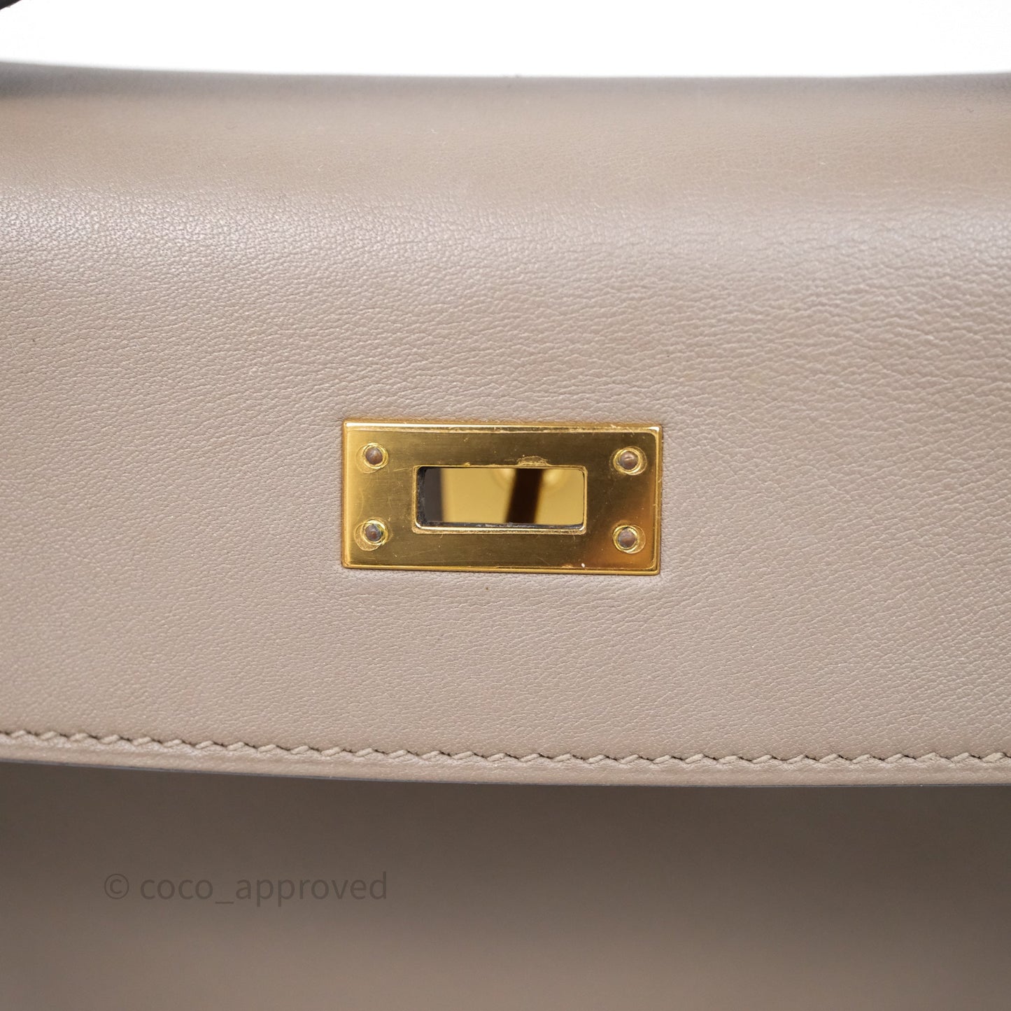 Hermès Kelly Pochette Gris Asphalte M8 Swift Gold Hardware