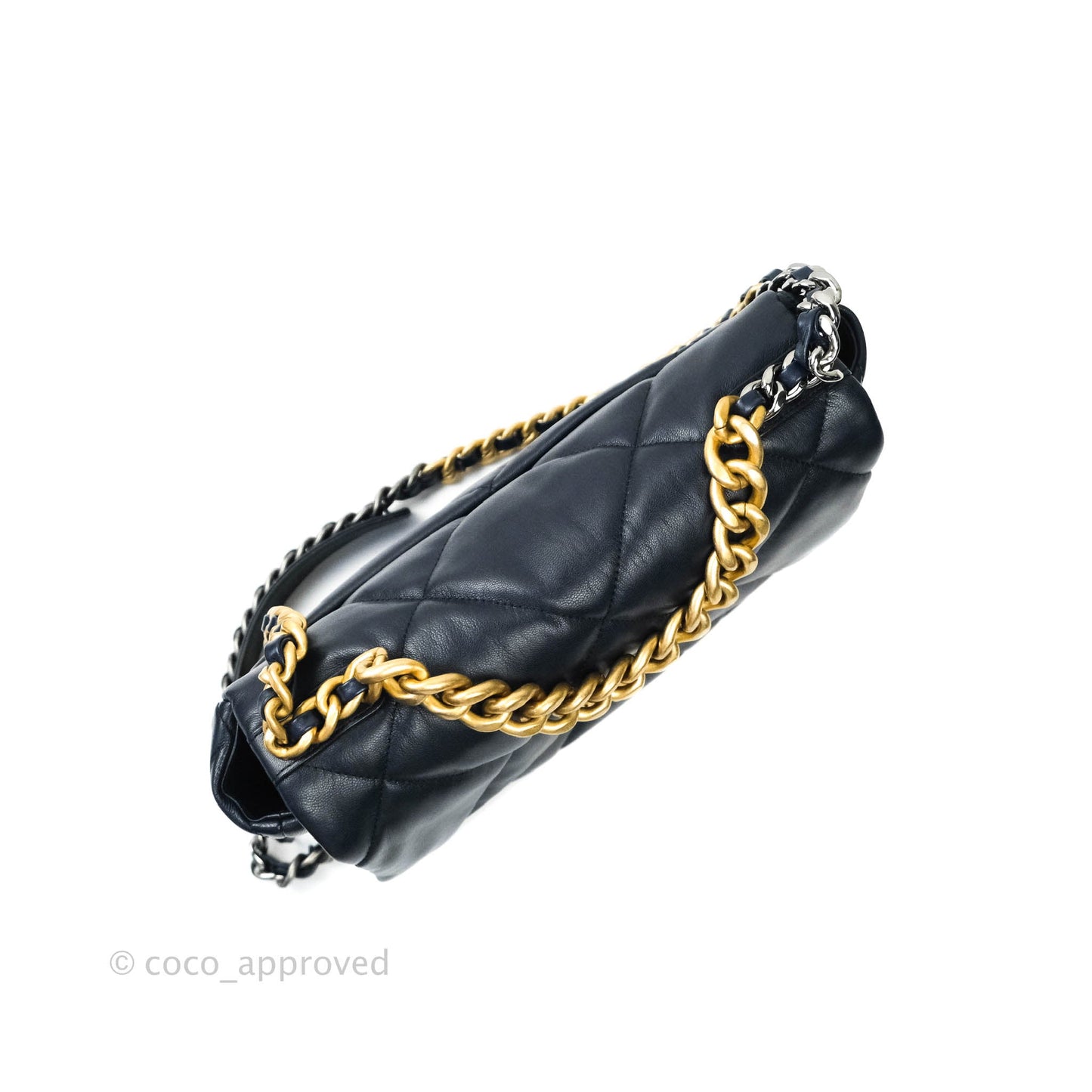 Chanel 19 Medium Navy Mixed Hardware Goatskin
