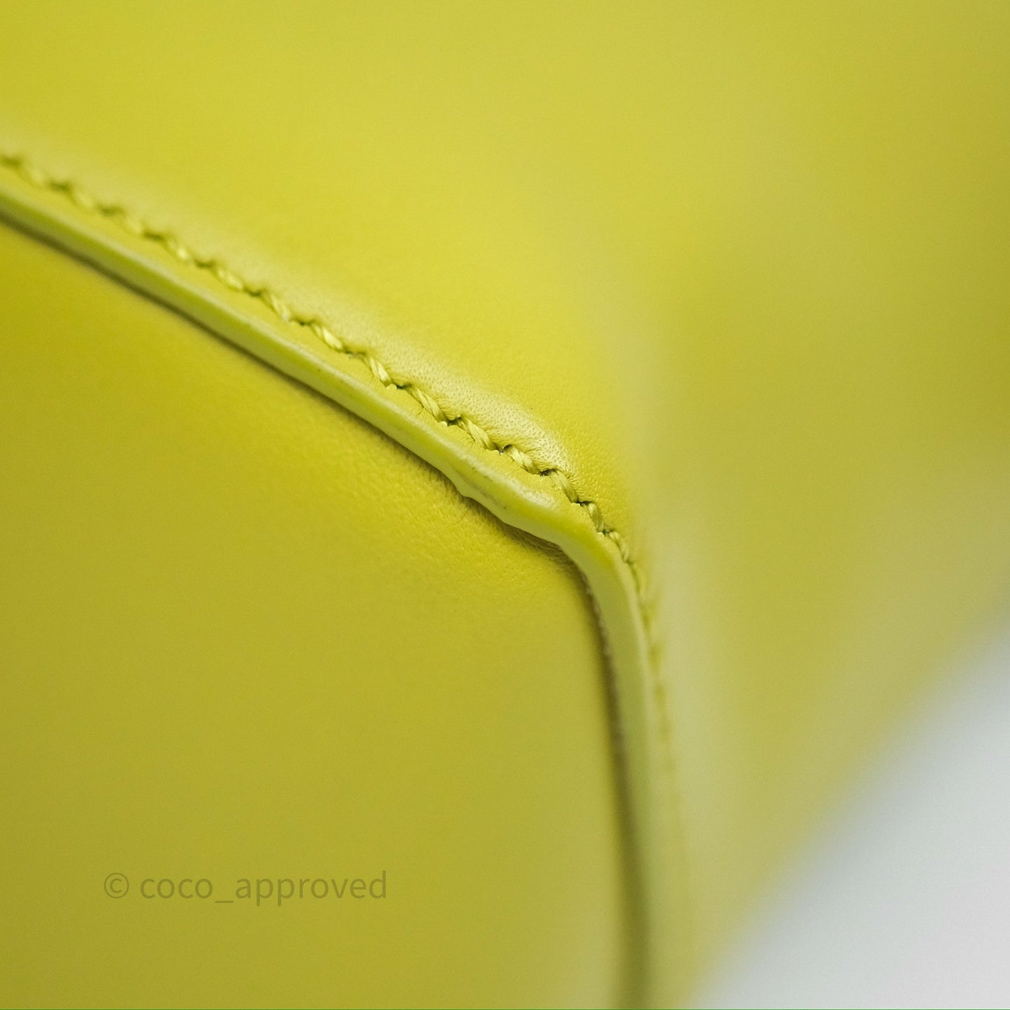 Loewe Mini Puzzle Edge Bag in Lime Smooth Calfskin