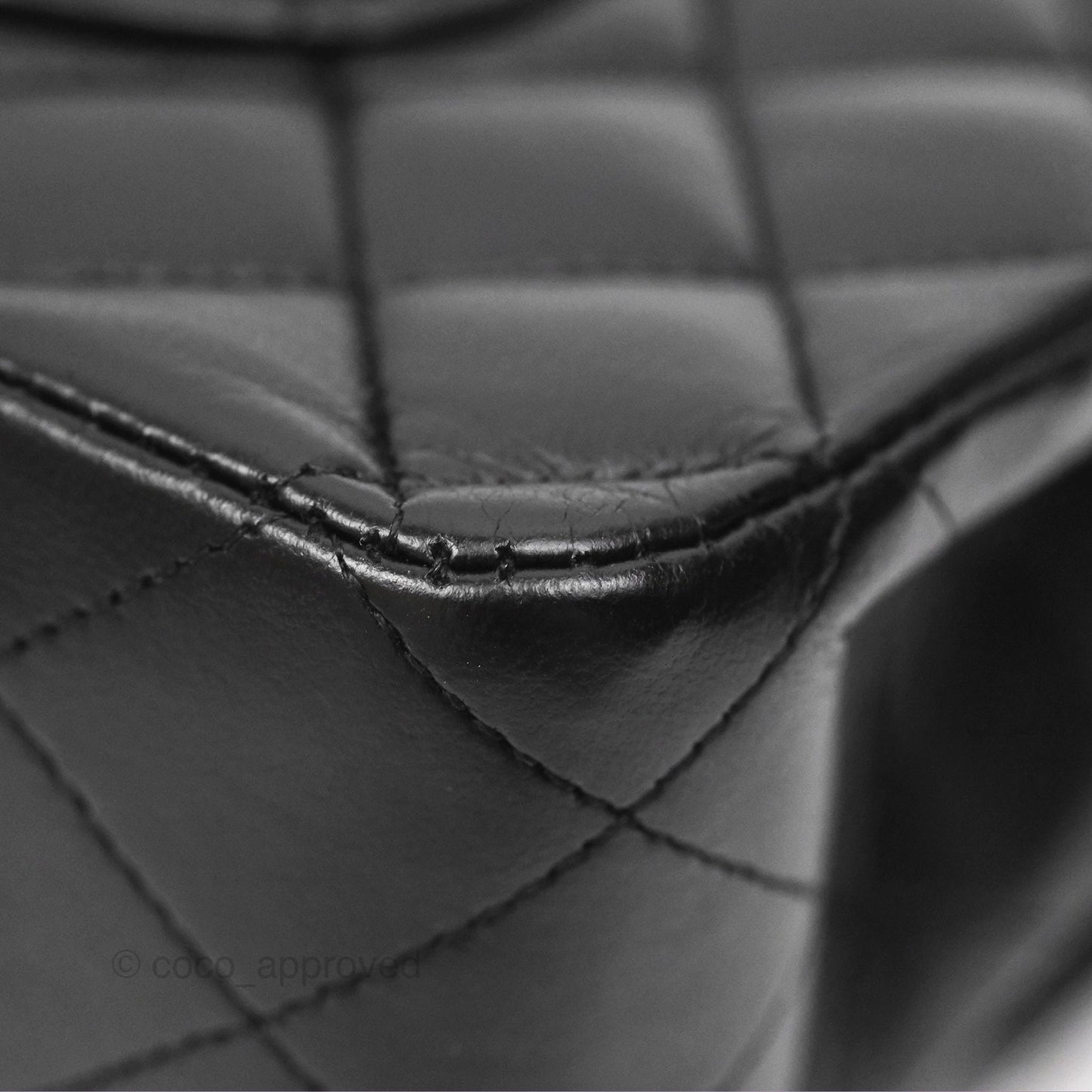 Chanel Classic M/L Medium Flap Quilted Black Lambskin 24K Gold Hardware