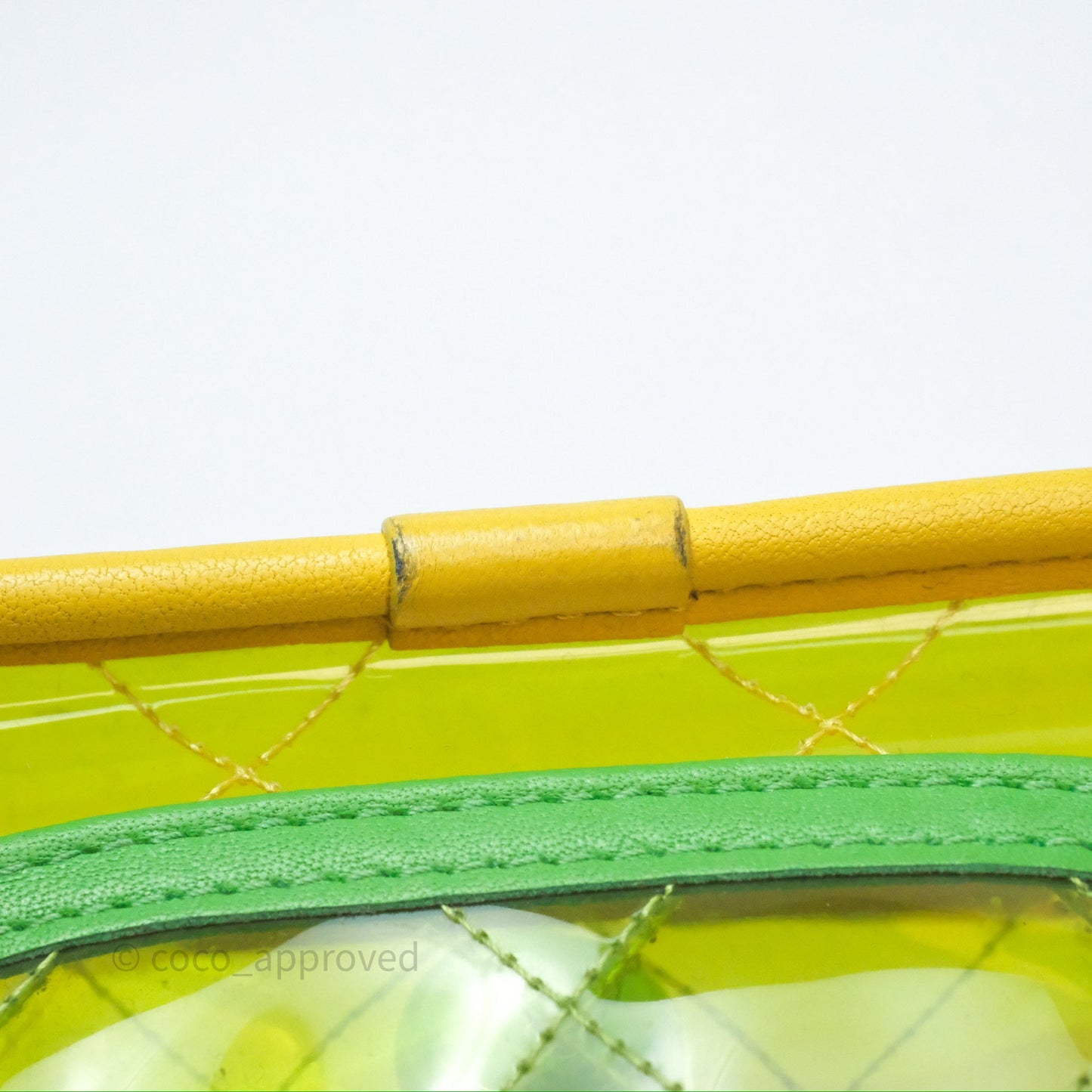 Chanel Mini Coco Splash Flap Bag PVC Lambskin Pink/Yellow/Green Silver Hardware