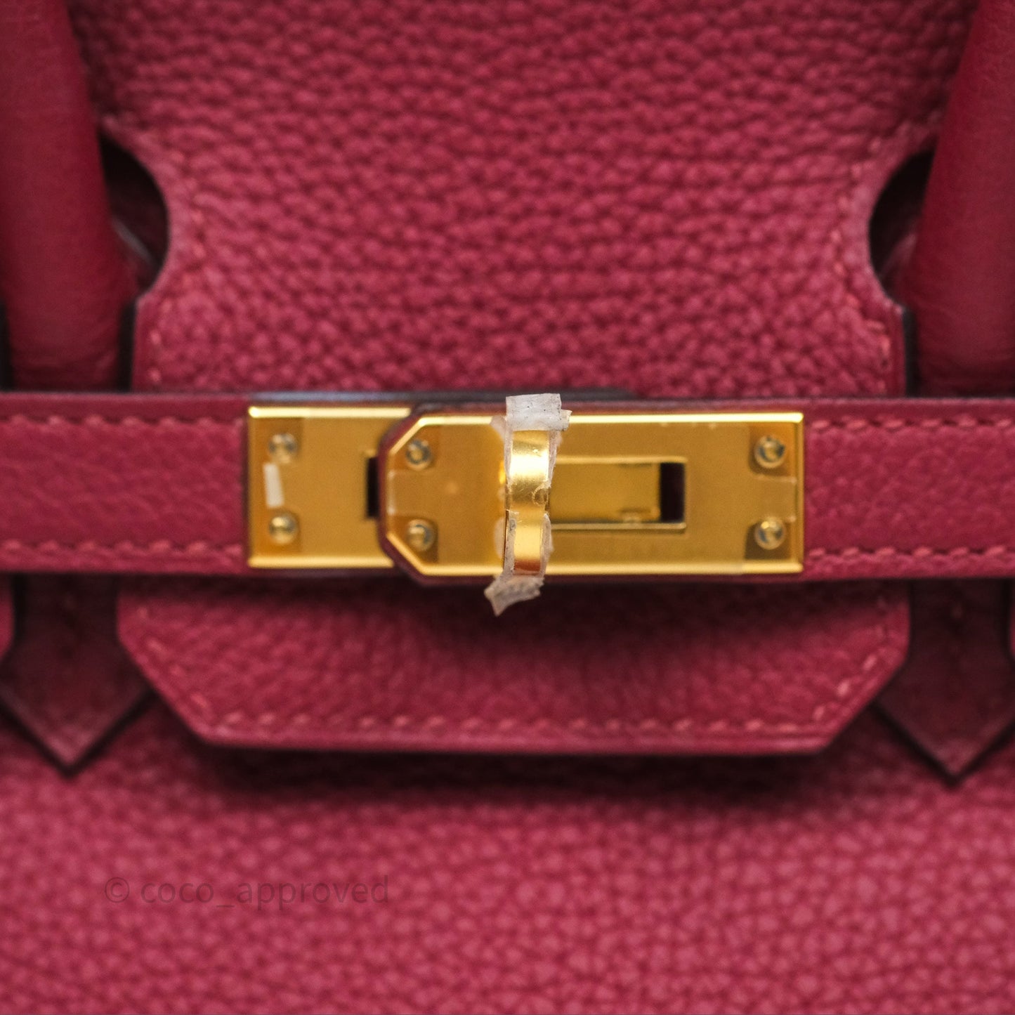 Hermès Birkin 25 Retourne Rouge Grenat Togo Gold Hardware