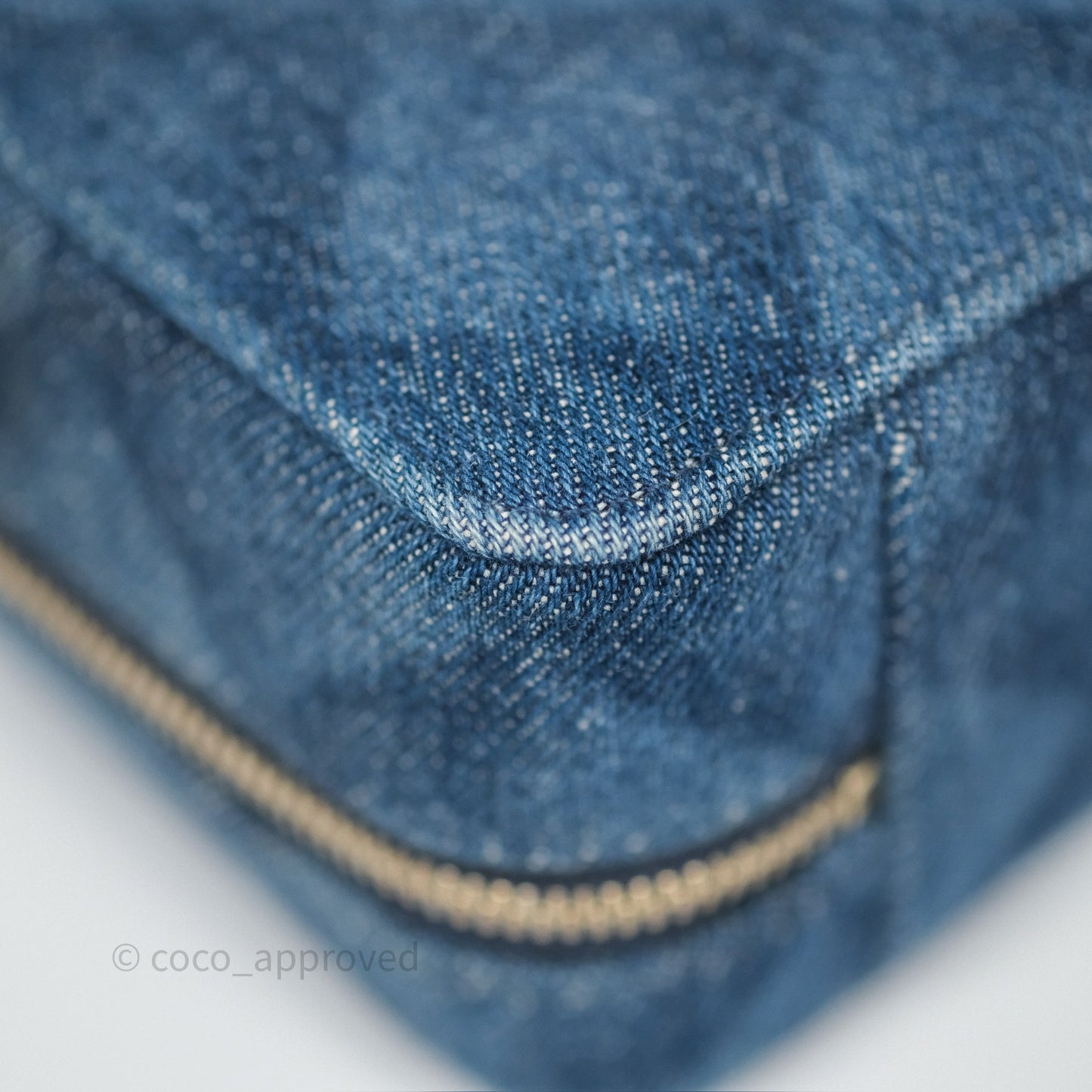 Chanel Camera Bag Quilted Denim Gold Hardware