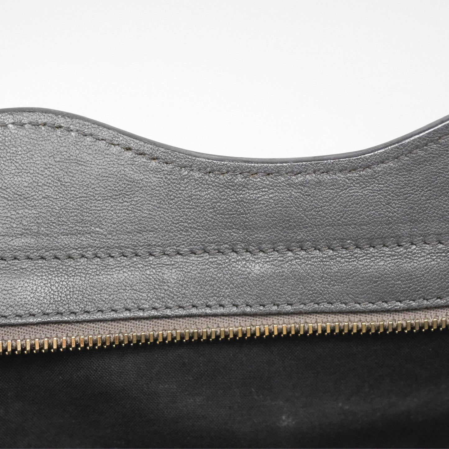 Saint Laurent Chyc Bag Dark Grey Calfskin Gold Hardware