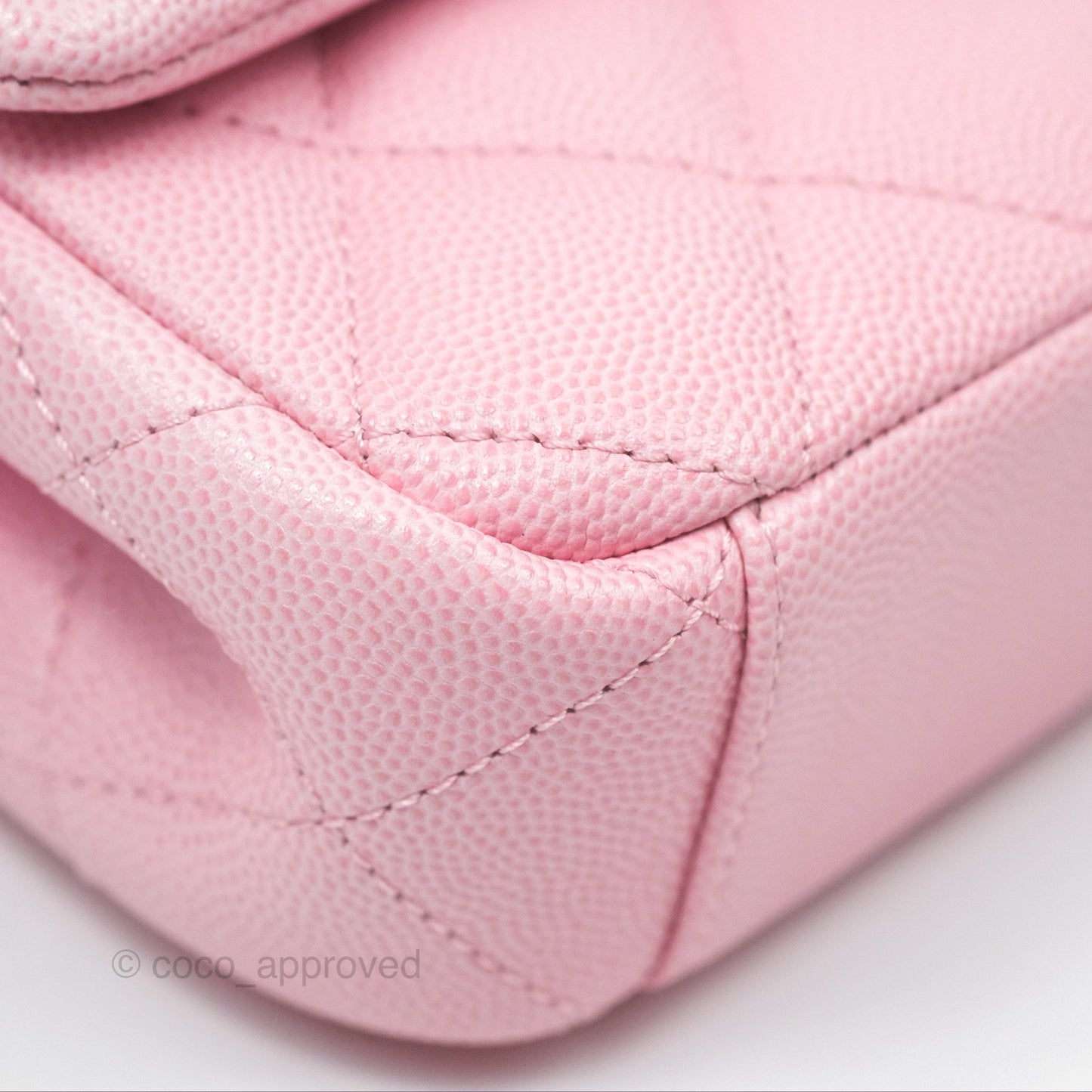 Chanel Mini Flap Bag Pink Ombre Caviar Pink Lacquered Metal Hardware 24C
