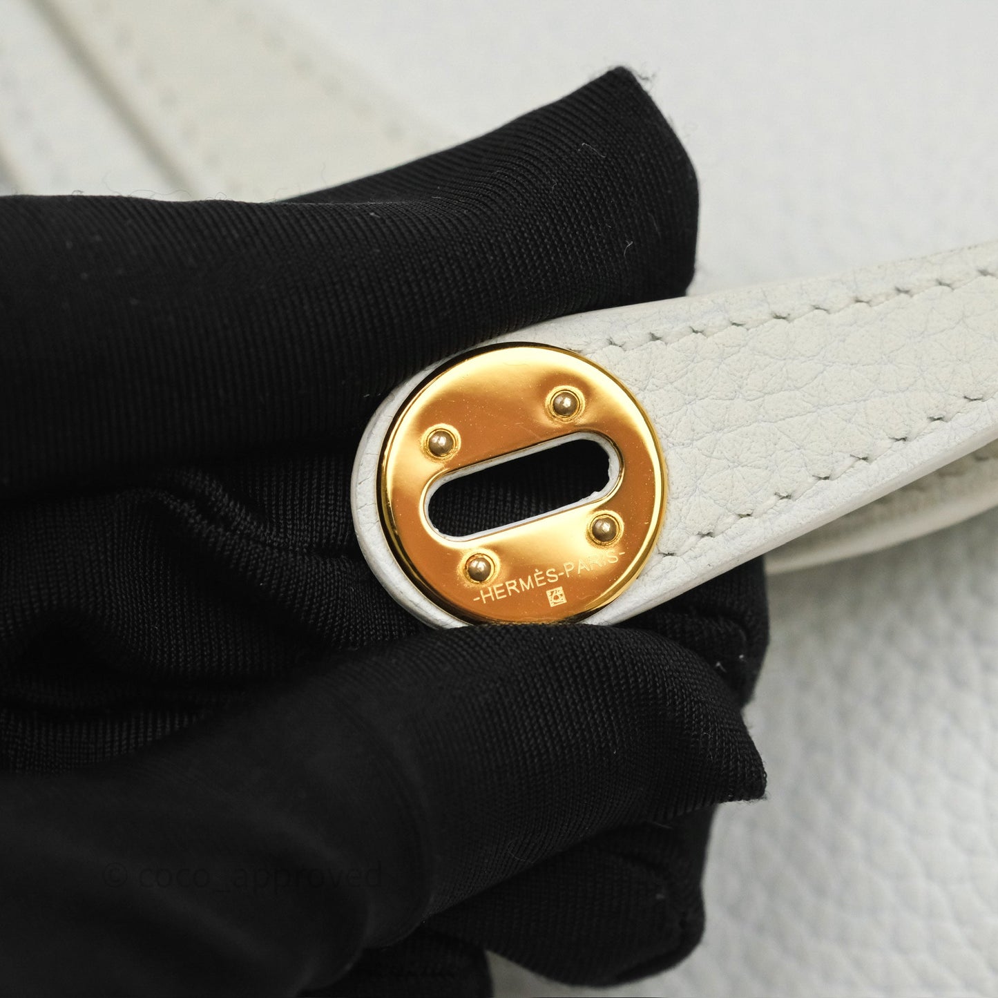 Hermès Mini Lindy 20 New White 0U Clemence Gold Hardware