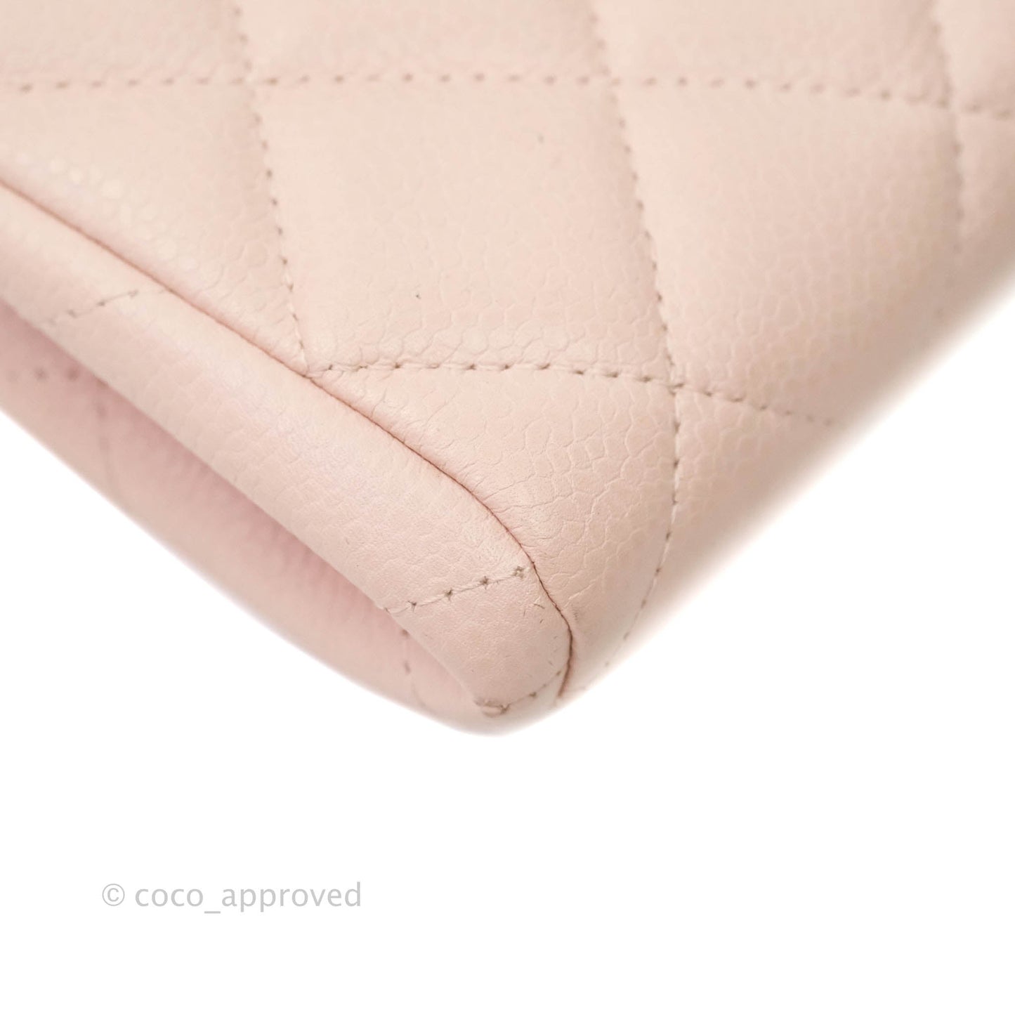 Chanel Quilted Clutch with Chain Sakura Pink Silver Hardware