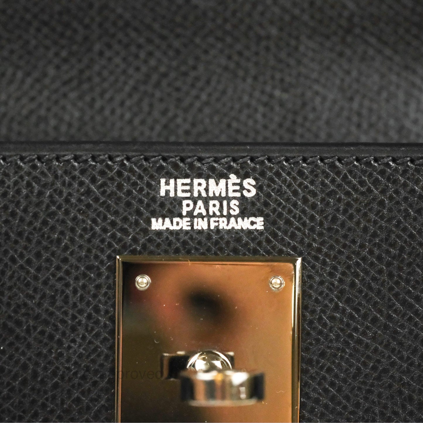 Hermès Kelly 32 Sellier Black Epsom Palladium Hardware