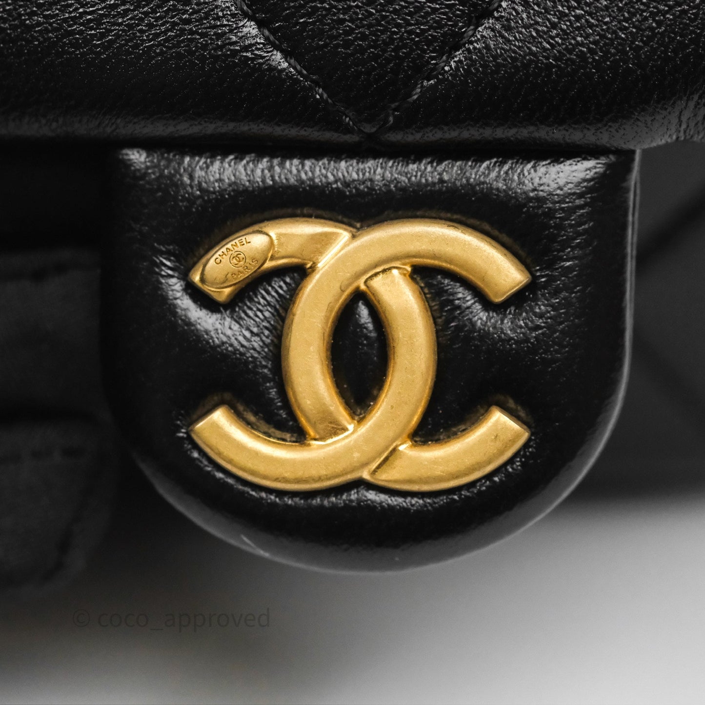 Chanel Quilted Large Trendy Double Pocket Hobo Black Lambskin Gold Hardware