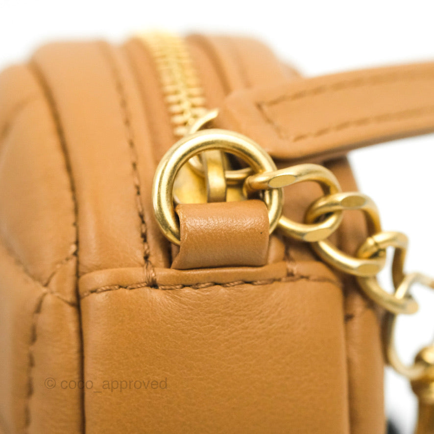Chanel Flap Waist Bag with Leather & Tweed Coin Purses Dark Beige Calfskin