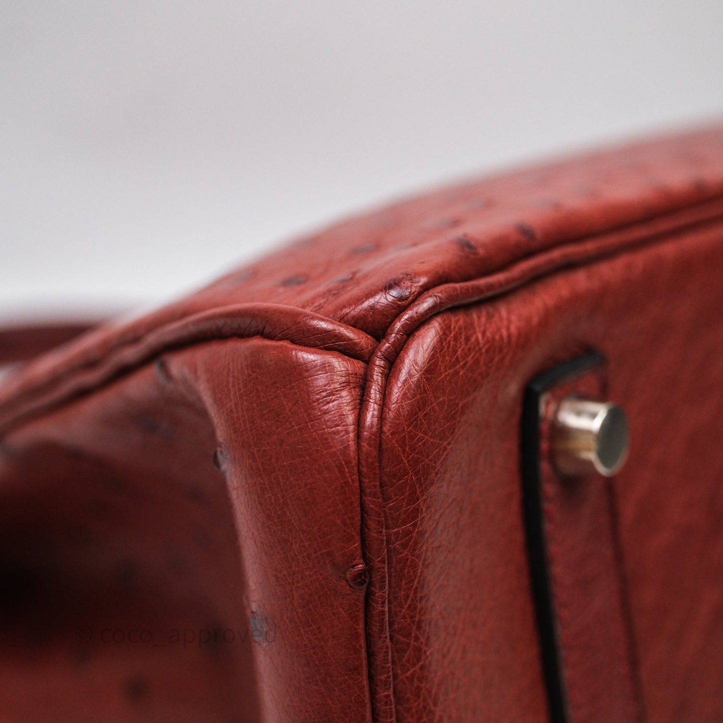 Hermès Birkin 35 Rouge H Ostrich Palladium Hardware