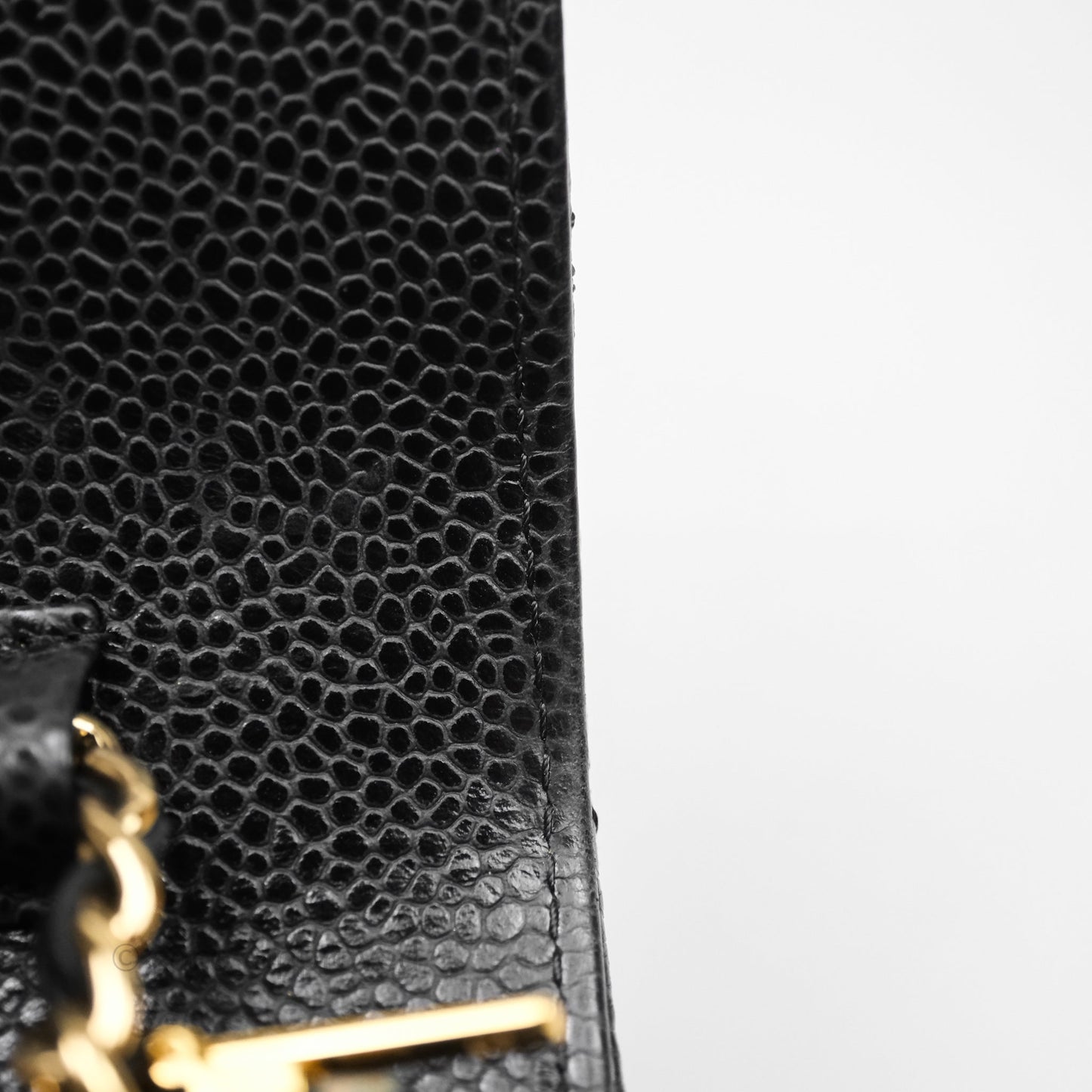 Chanel Classic Wallet On Chain WOC Quilted Black Caviar Gold Hardware