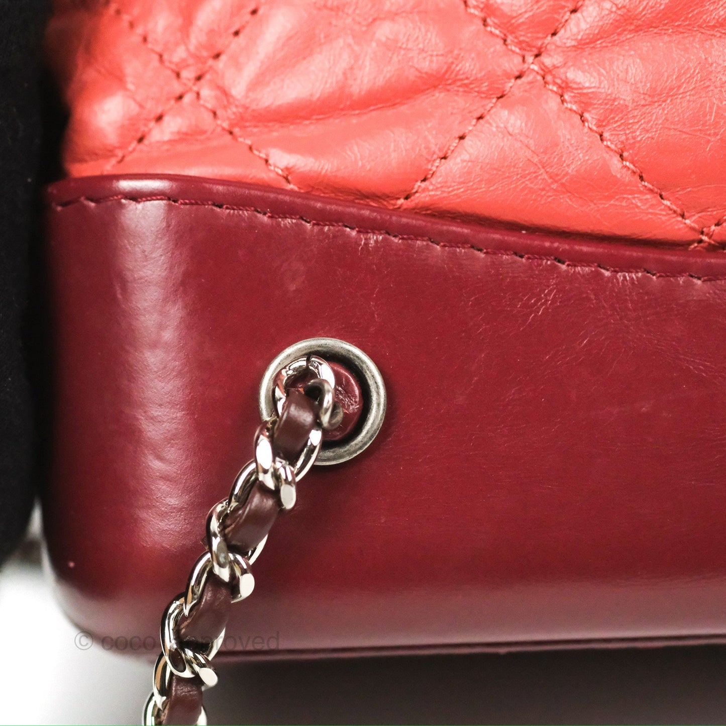 Chanel Medium Gabrielle Backpack Quilted Red Aged Calfskin