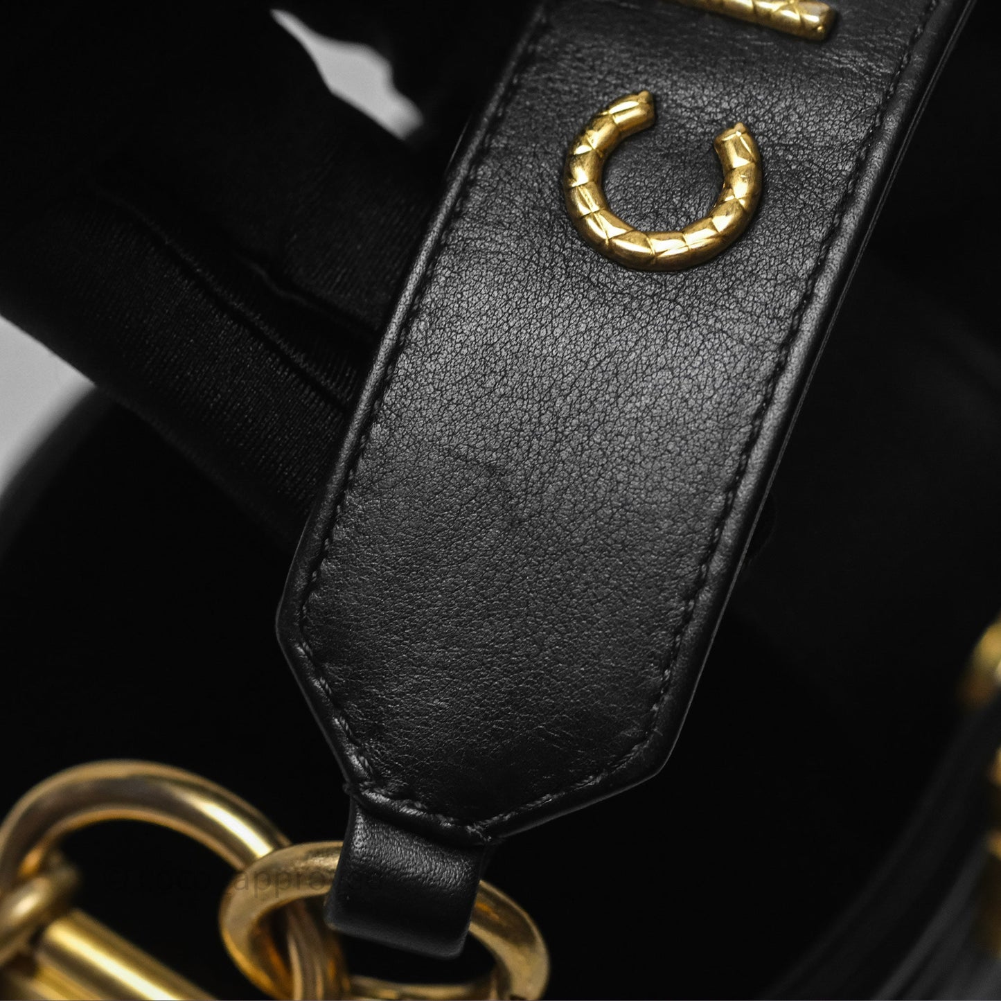Chanel Quilted Boy Bucket Bag Black Lambskin Aged Gold Hardware