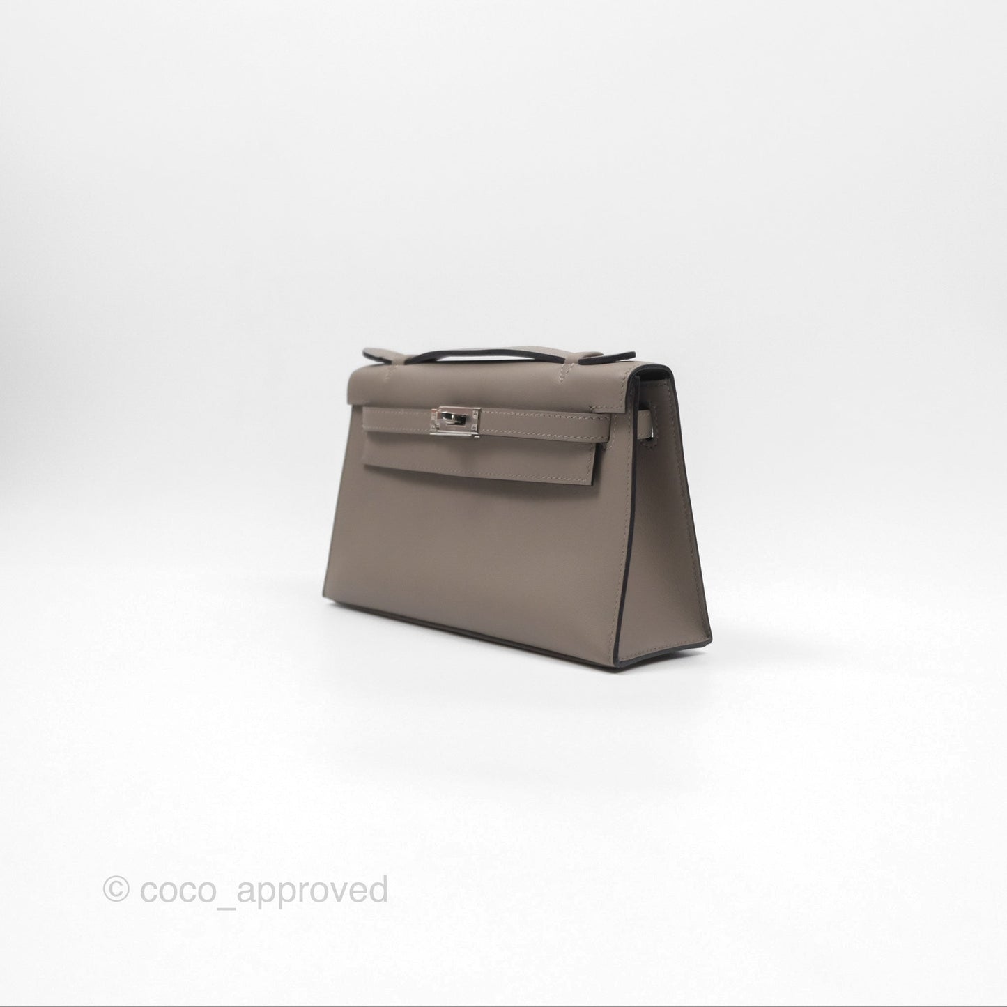 Hermès Kelly Pochette Clutch HSS Gris Asphalte M8/ Noir 89 Palladium Hardware