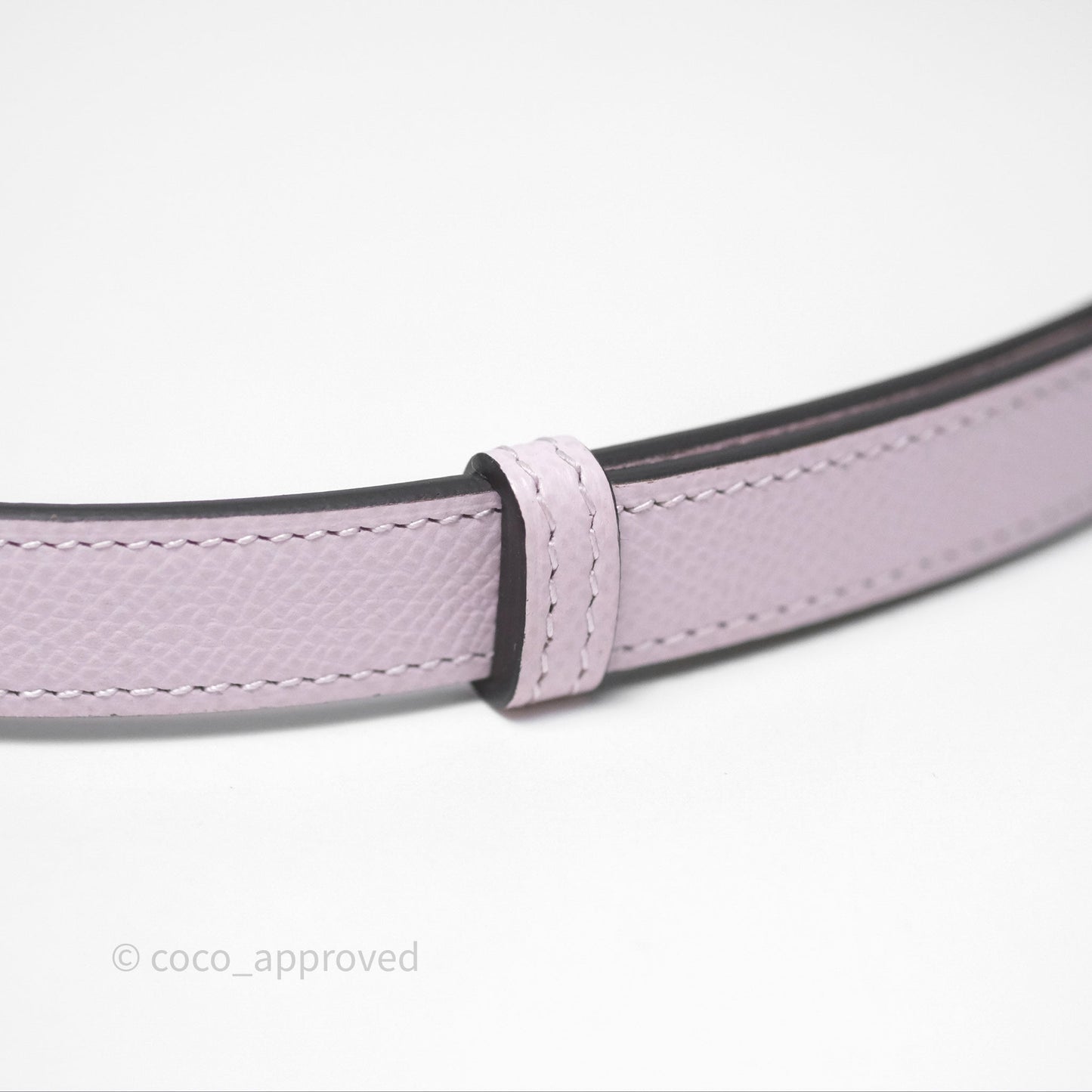 Hermès Epsom Kelly Pocket 18 Belt Mauve Pale 09 Palladium Hardware
