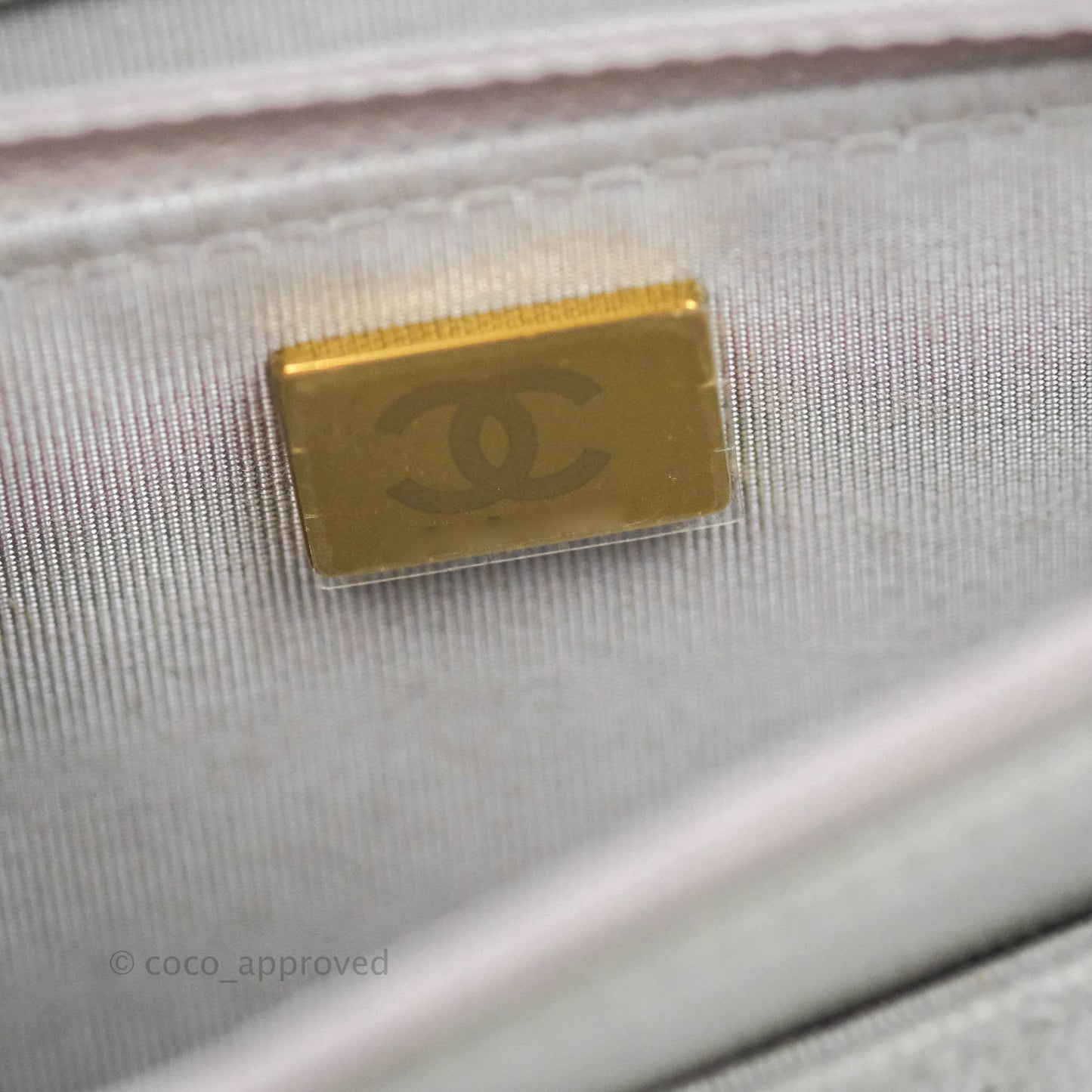 Chanel Classic Quilted Wallet on Chain WOC Grey Caviar Gold Hardware 21A