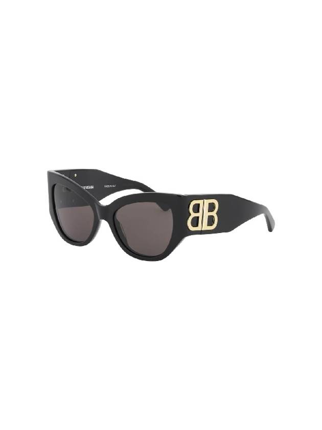 Luxury Balenciaga BB Logo Cat-Eye Sunglasses Black