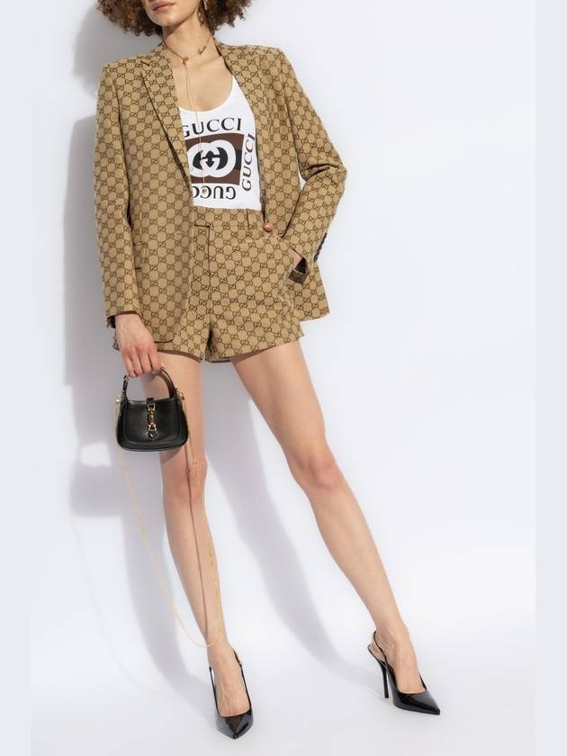 Luxury Gucci Trending 2025 Interlocking G Jacket Beige Ebony