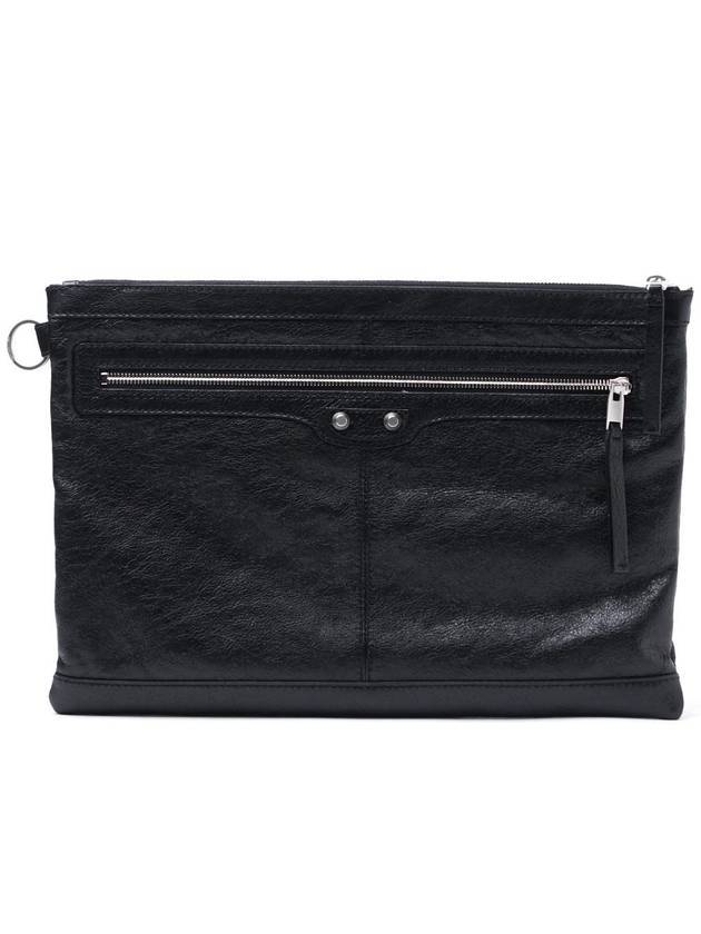 Luxury Balenciaga Clip Large Clutch Bag Black
