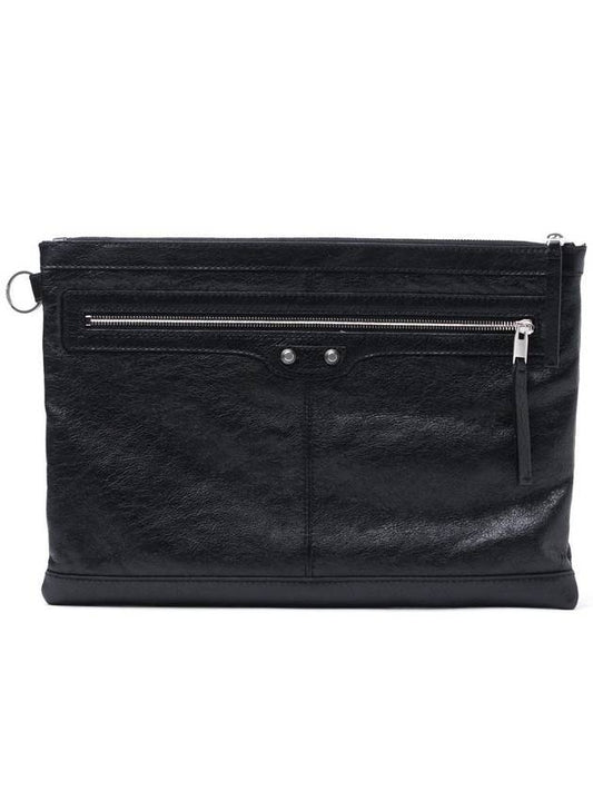 Luxury Balenciaga Clip Large Clutch Bag Black