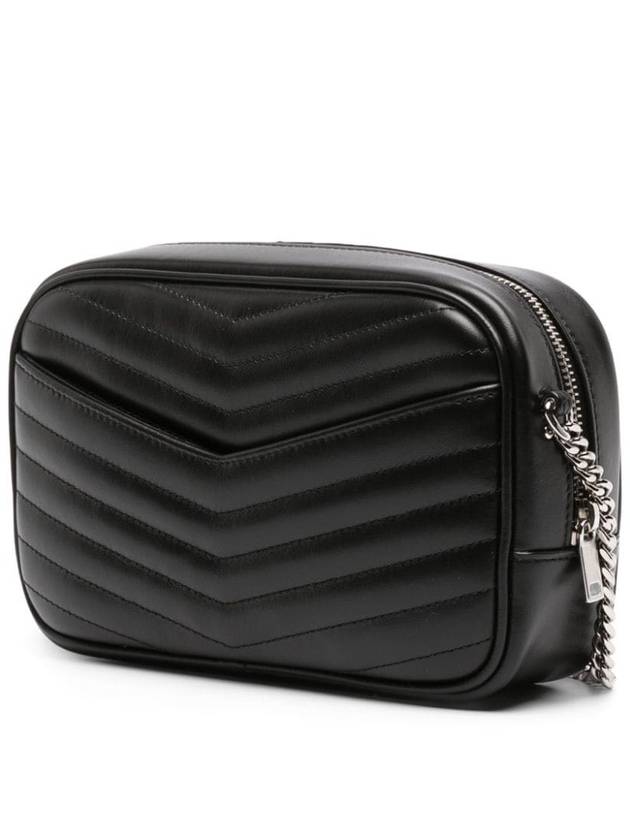 Luxury Saint Laurent Lou Quilted Leather Mini Cross Bag Black