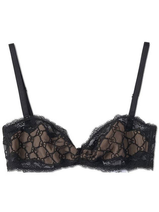 Luxury Gucci Trending 2025 Women's GG Embroidered Thule Bra Black