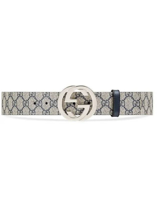 Luxury Gucci Trending 2025 Interlocking GG Buckle Supreme Belt Beige