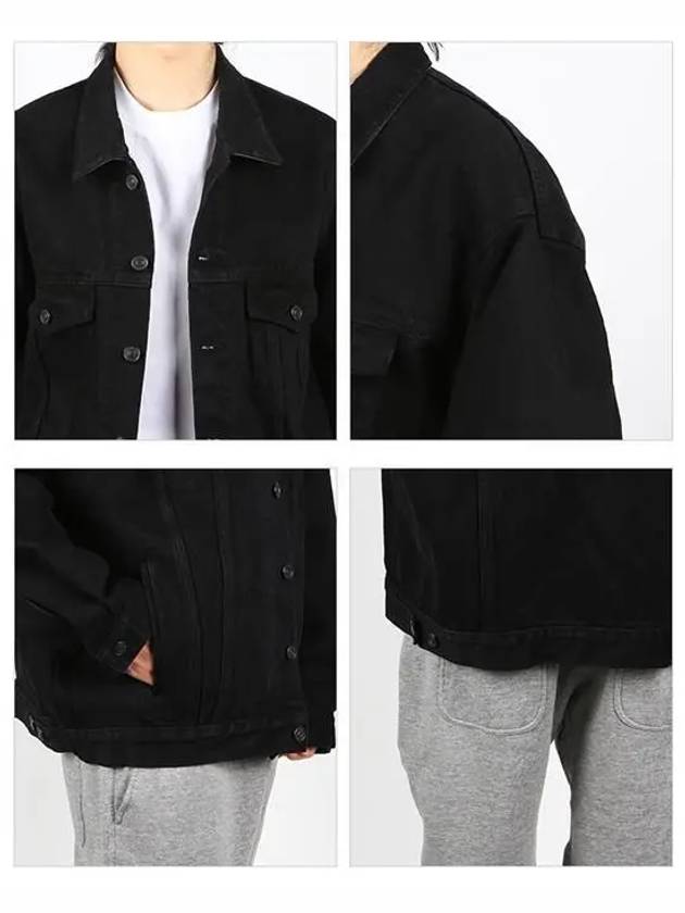 Luxury Balenciaga Oversized Denim Jacket Black