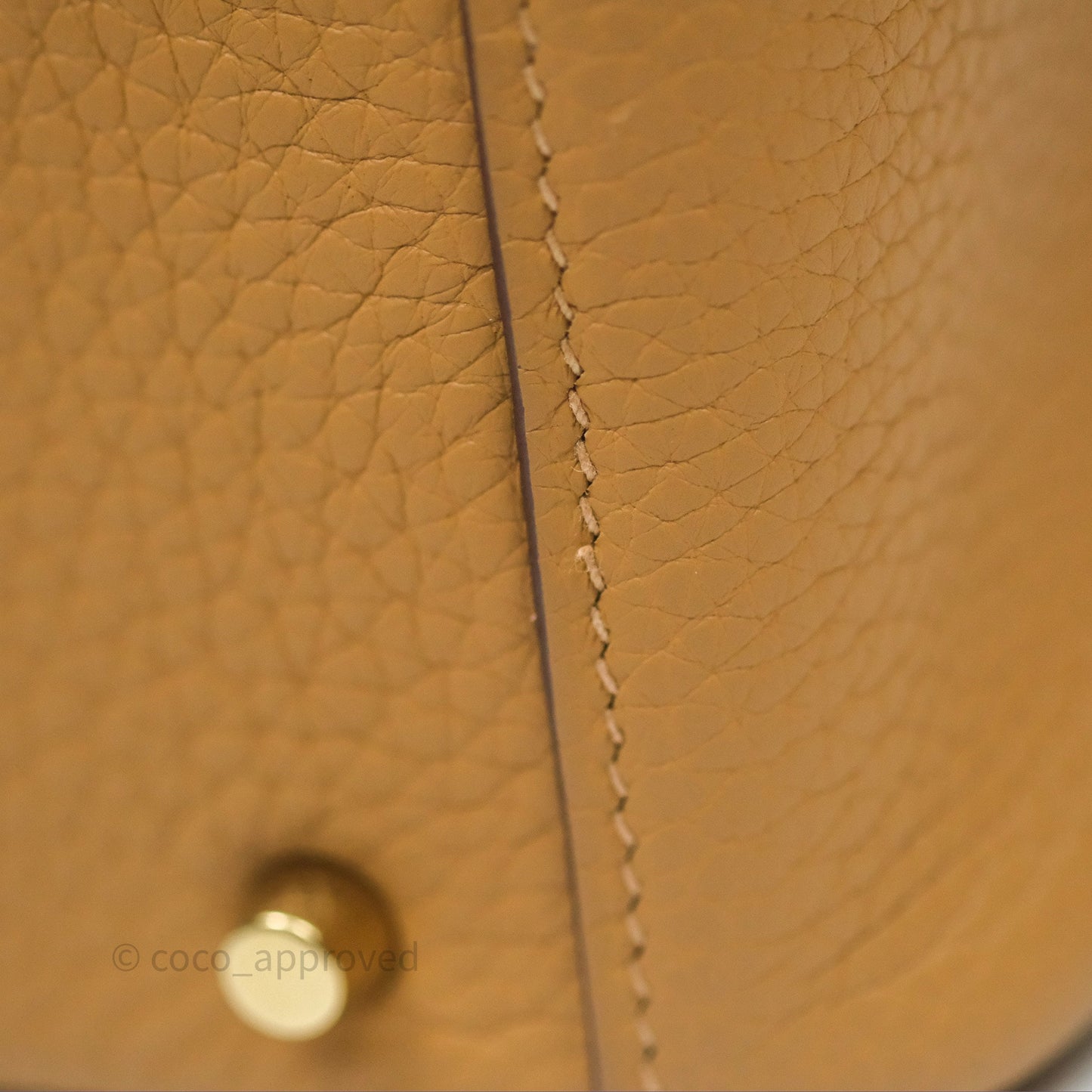 Hermès Mini Lindy 20 Biscuit 4B Clemence Gold Hardware With Rodeo