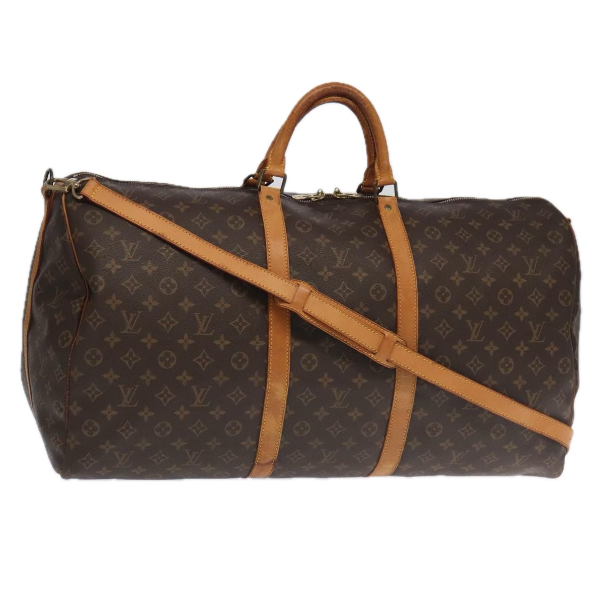 LOUIS VUITTON Monogram Keepall Bandouliere 60 Boston Bag M41412 LV 84035