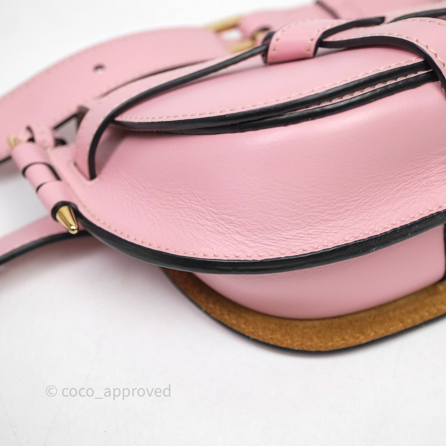 Loewe Mini Gate Belt Bag in Soft Calfskin Pink