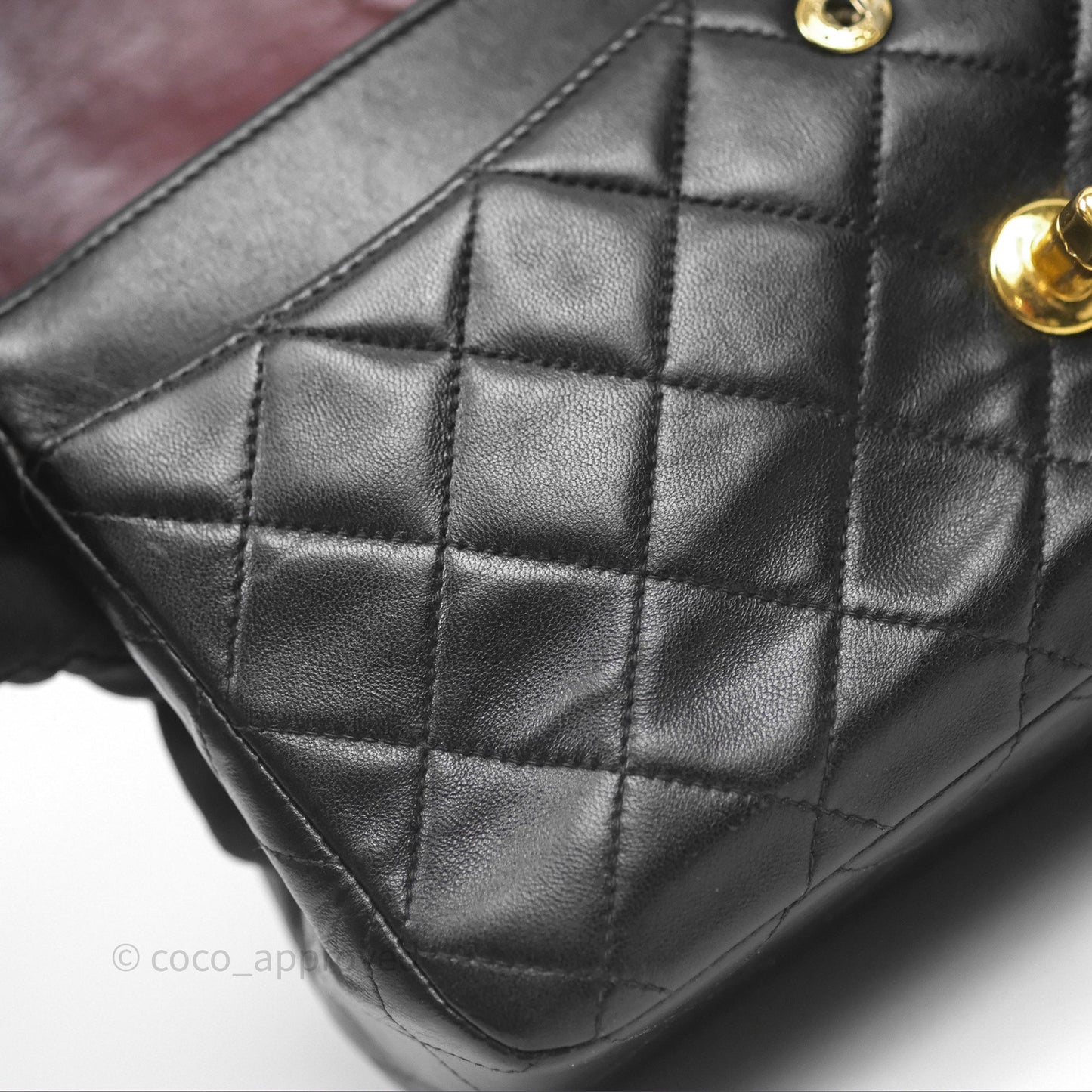 Chanel Classic Vintage Small Flap Black Lambskin 24K Gold Hardware